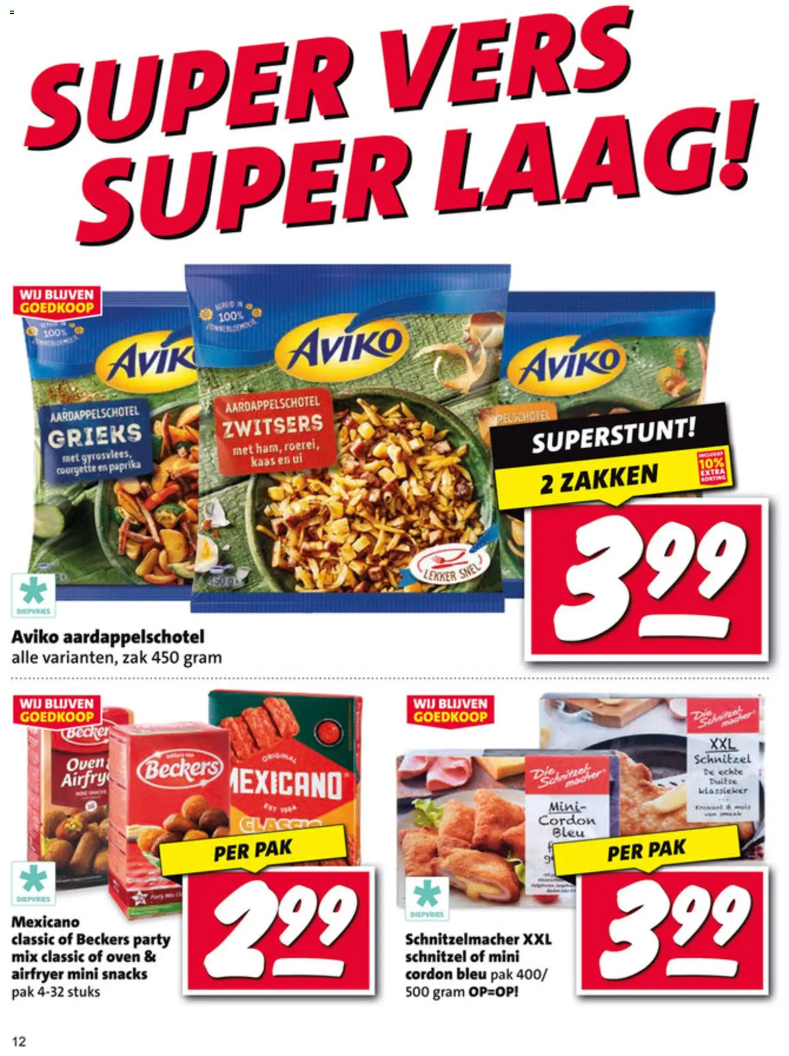 {H1} | Pagina: 12 | Producten: Snacks, Courgette, Kész piskótalap, Zwitsers