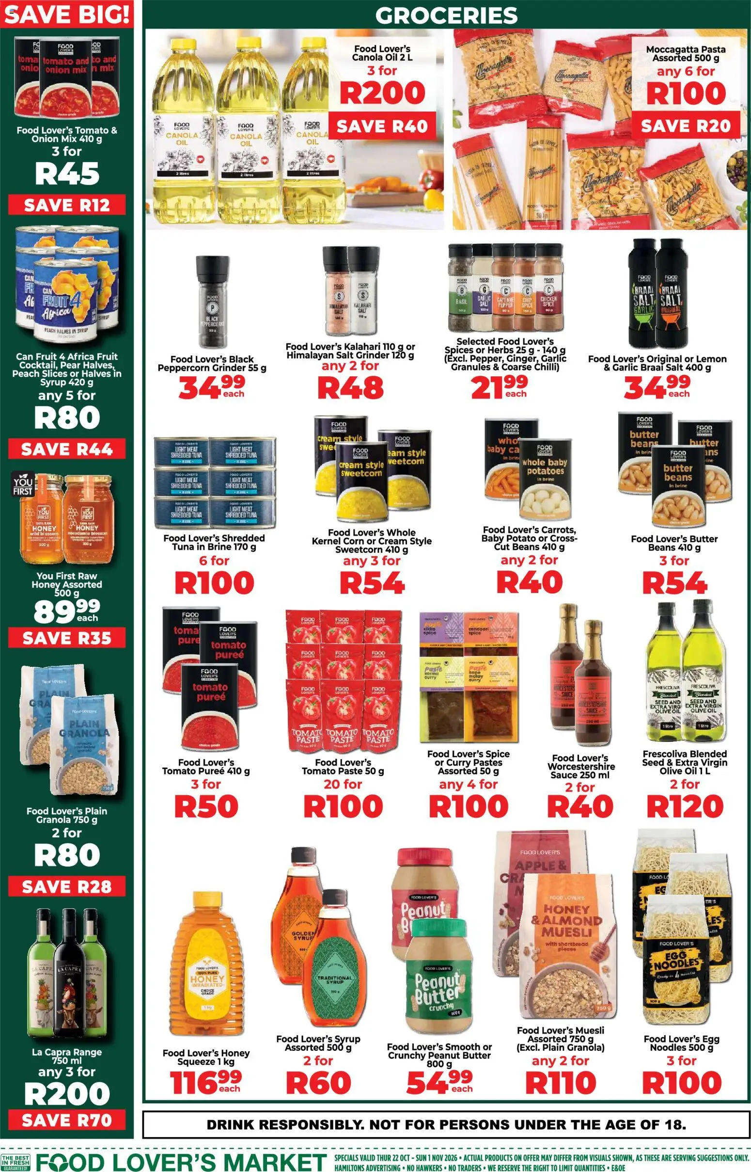 New Food Lover's Market catalogue – valid from 22/10/2026 | Page: 14 | Products: Grinder, Pasta, Spices, Potatoes