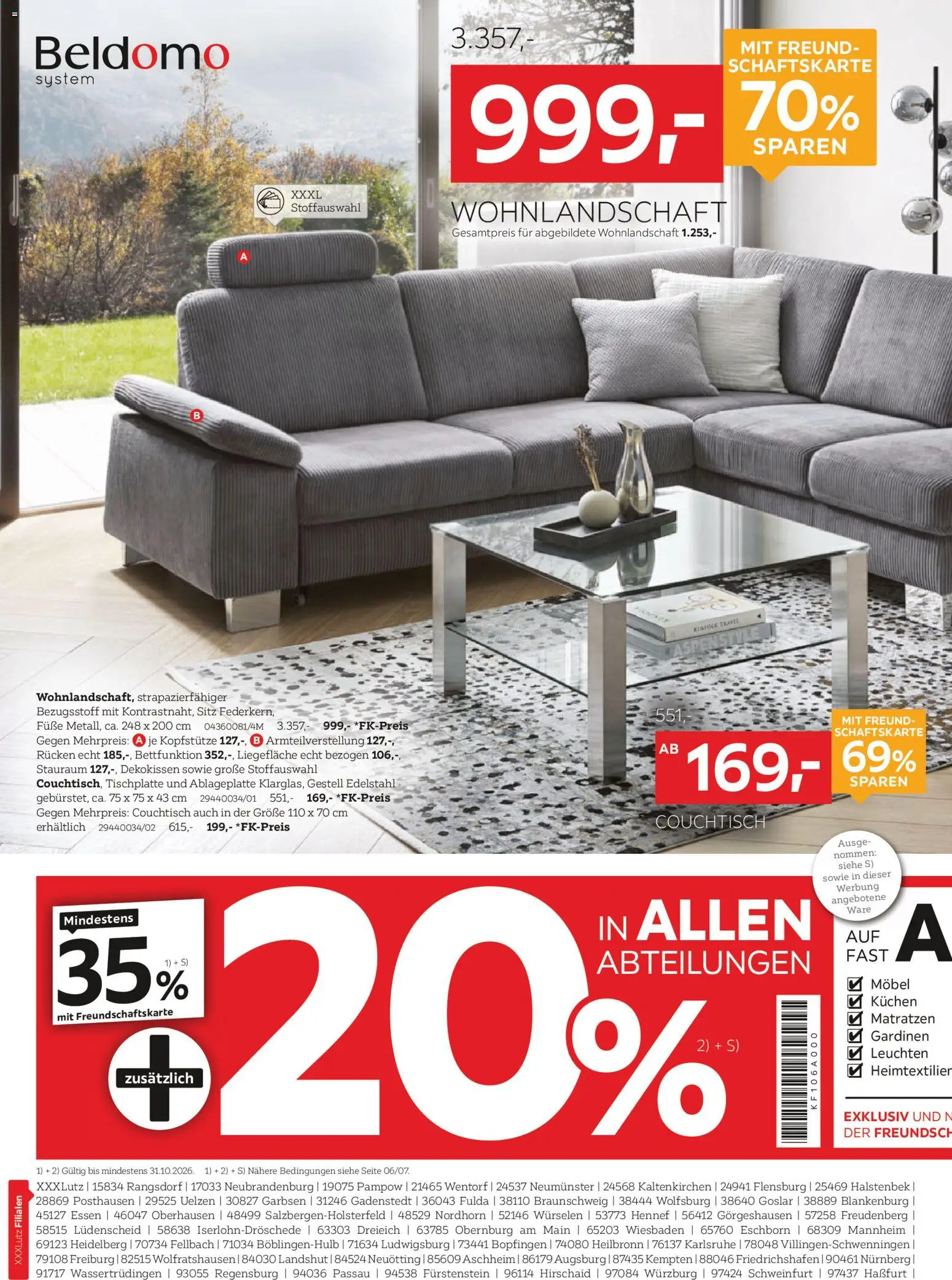 XXXLutz Nr. 1 beim Preis – gültig ab 17.10.2026 | Seite: 2 | Produkte: Couchtisch