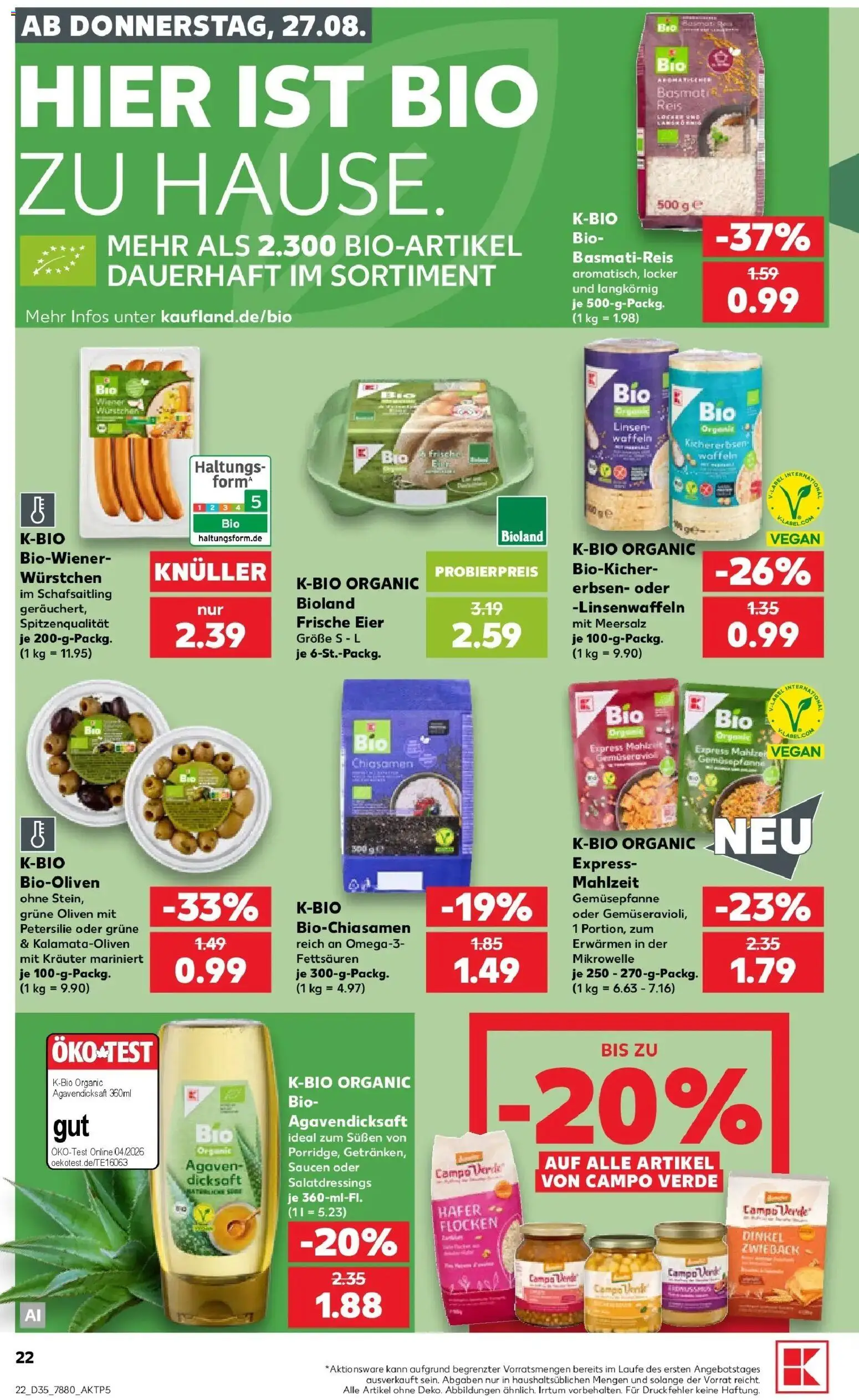 Prospekt Kaufland ab 24.08.2026 » Angebote Online zum Blättern | Seite: 33 | Produkte: Waffeln, Petersilie, Reis, Erbsen