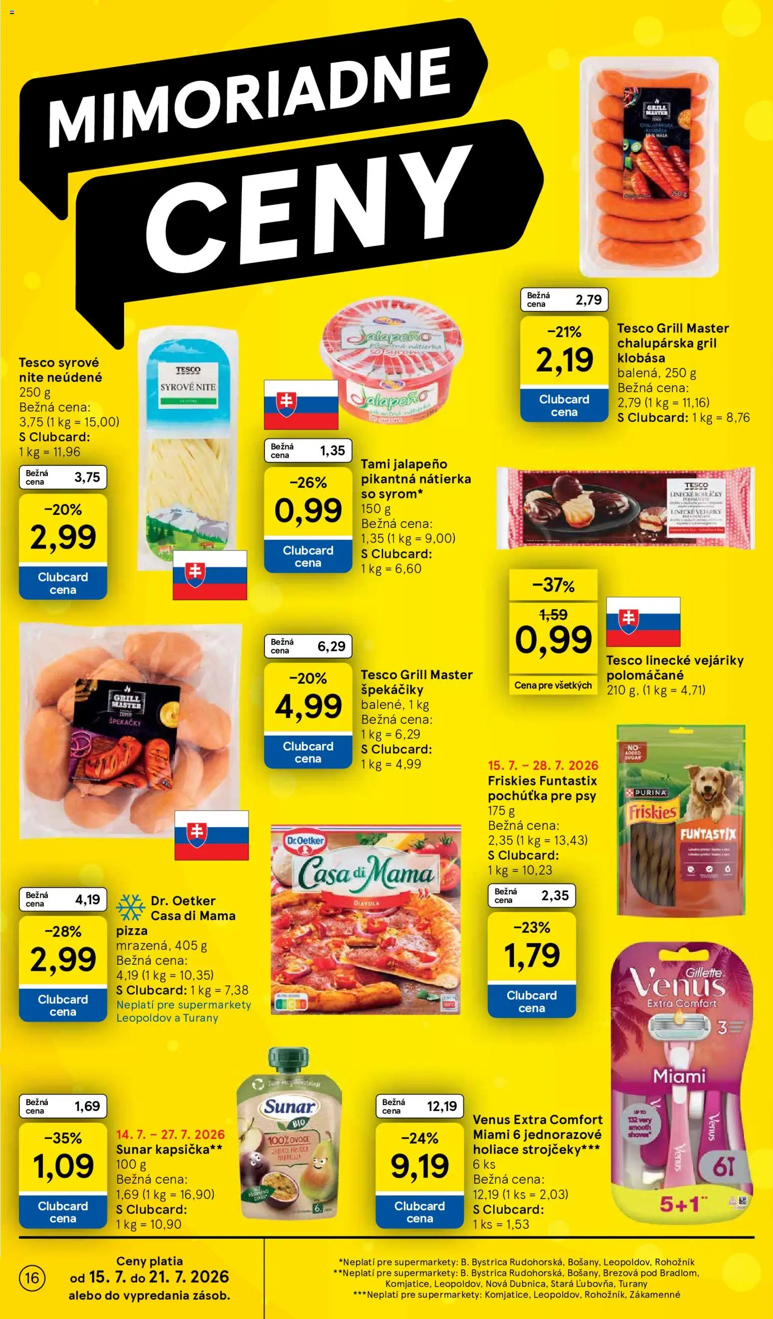 Nové Tesco akcie – leták je platný od 15.07.2026 | Strana: 16