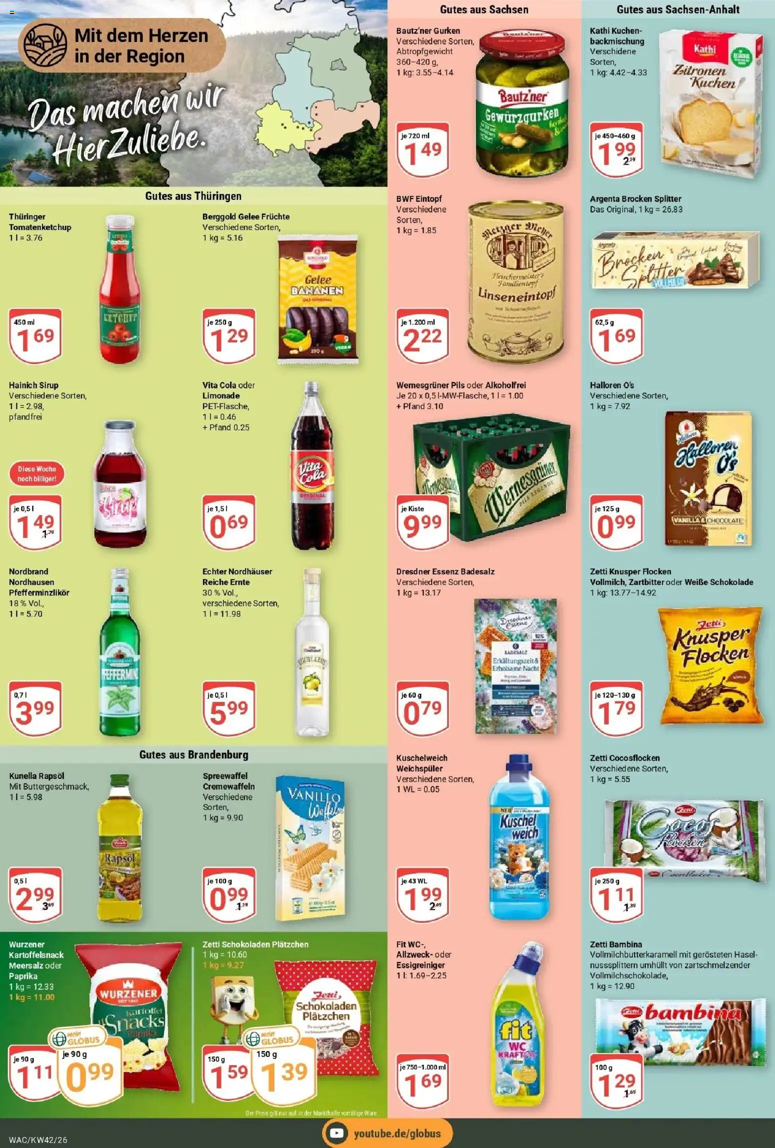 Globus Prospekt Markkleeberg (ab 12.10.2026) » Angebote online | Seite: 11 | Produkte: Cola, Pils, Limonade, Weichspüler