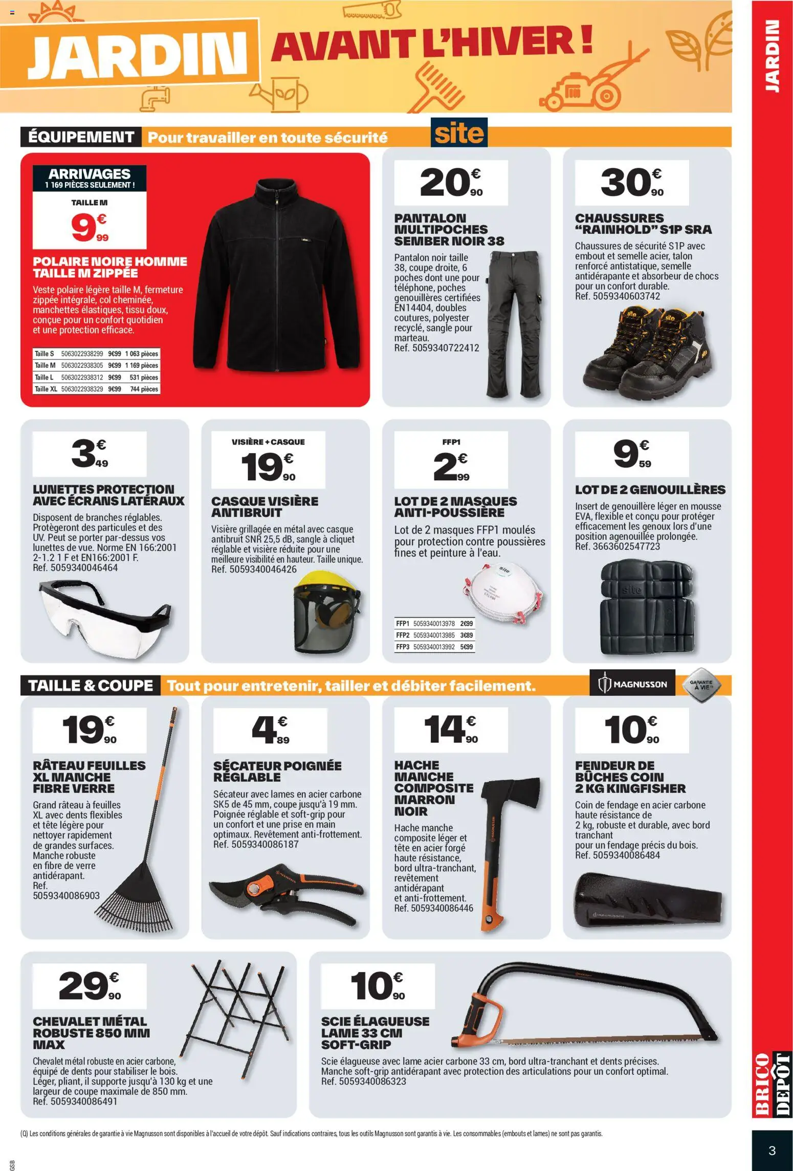 {H1} | Page: 3 | Produits: Outils, Masques, Chaussures, Genouillère