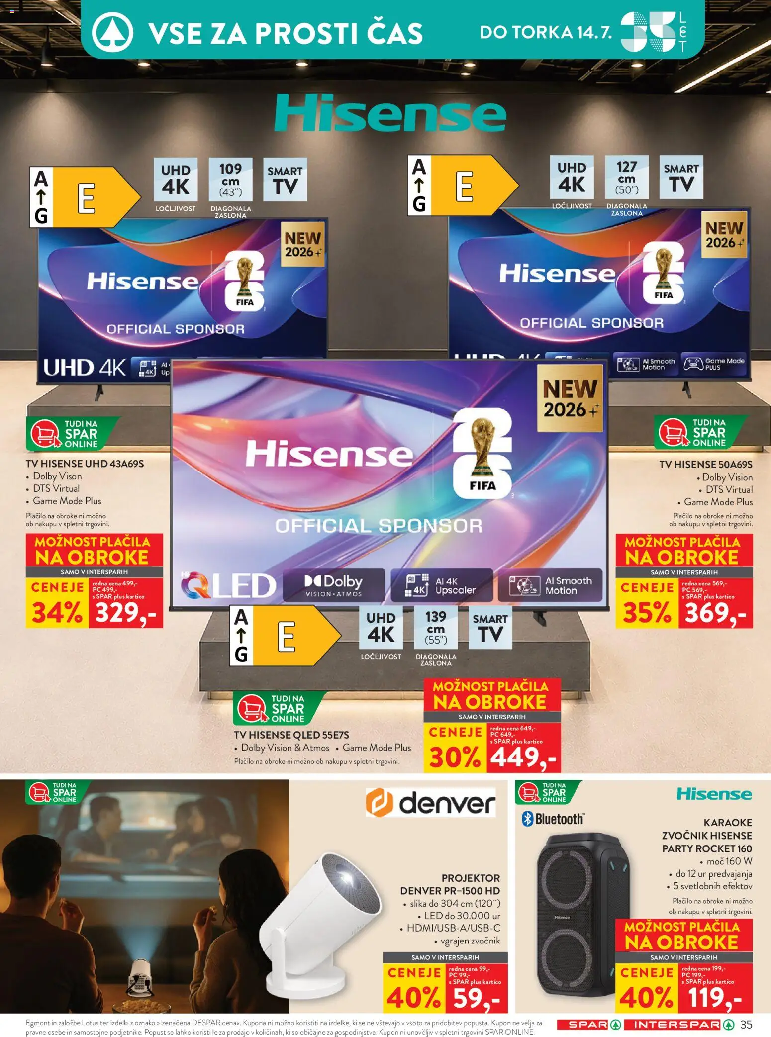 Novi Spar katalog ponudbe – veljaven od 10.06.2026 | Stran: 47 | Izdelki: Tv, Zvocnik, Karaoke