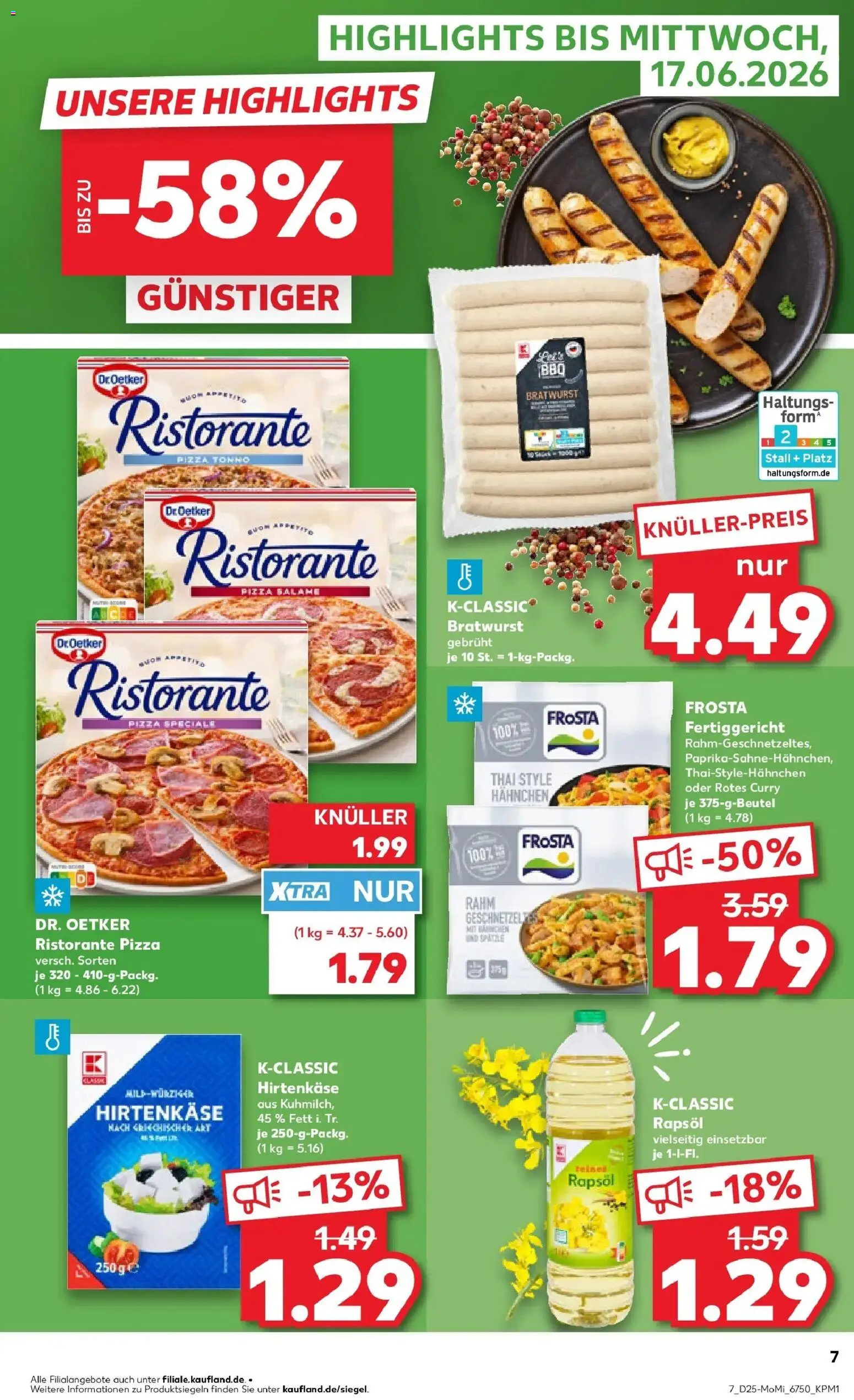 Kaufland Prospekt Berlin – gültig ab 15.06.2026 | Seite: 9 | Produkte: Ristorante, Hahnchen, Frosta, Pizza