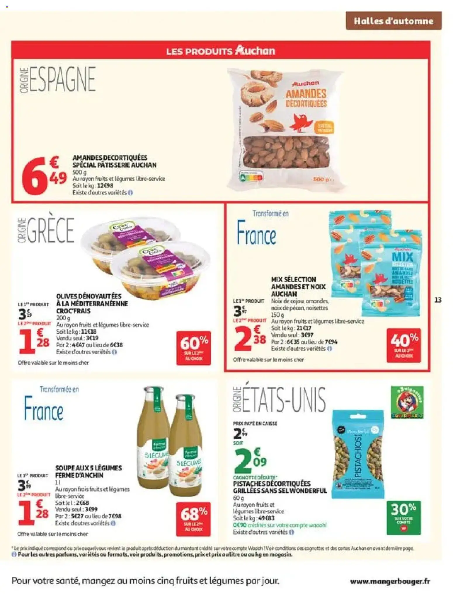 {H1} | Page: 13 | Produits: Olives, Fruits, Noix, Amandes