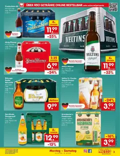 Netto Marken-Discount Prospekt Jüchen ab 20.07.2026 gültig | Seite: 57 | Produkte: Bitburger, Radler, Zitrone, Veltins