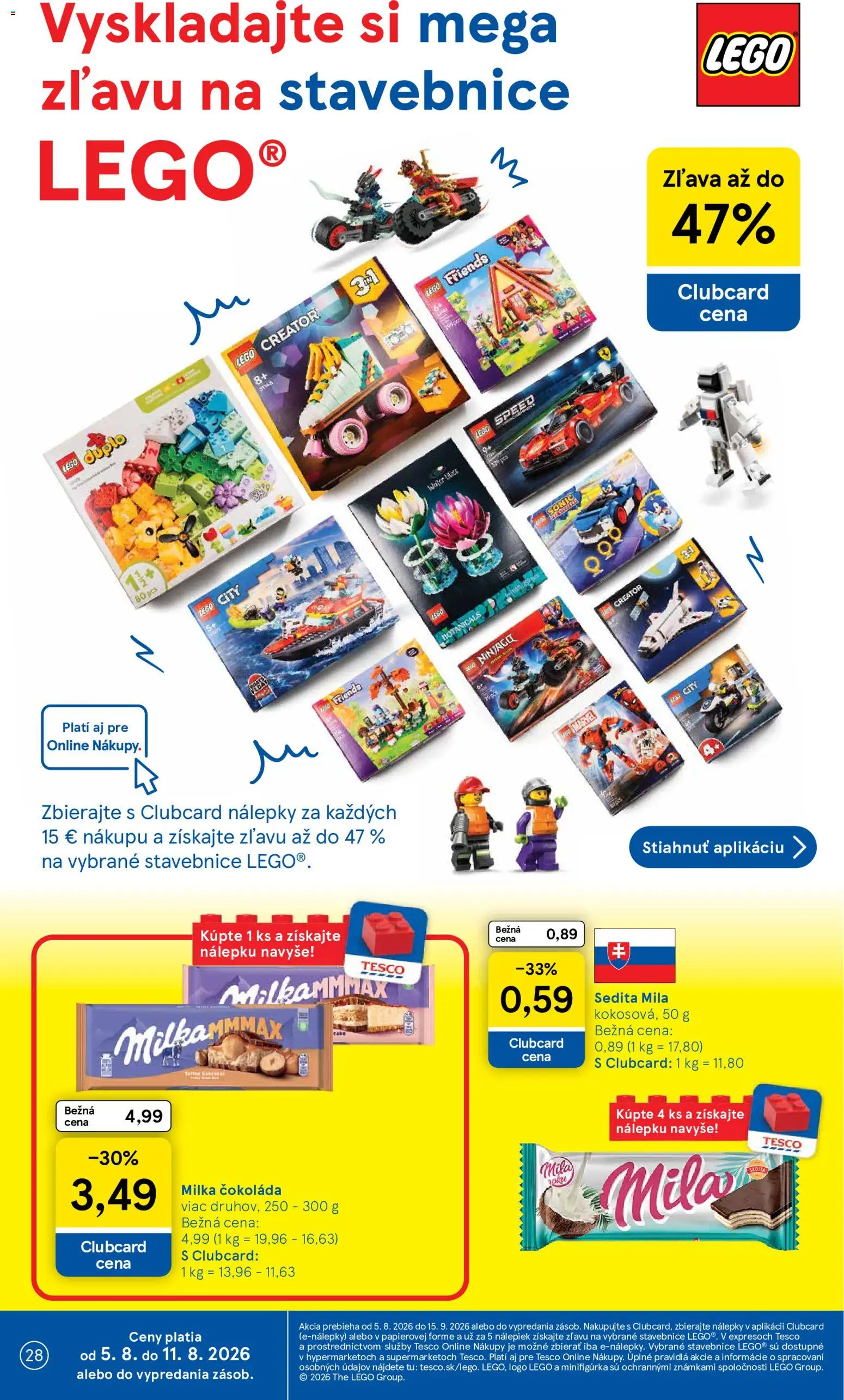 Nové Tesco akcie – leták je platný od 05.08.2026 | Strana: 28