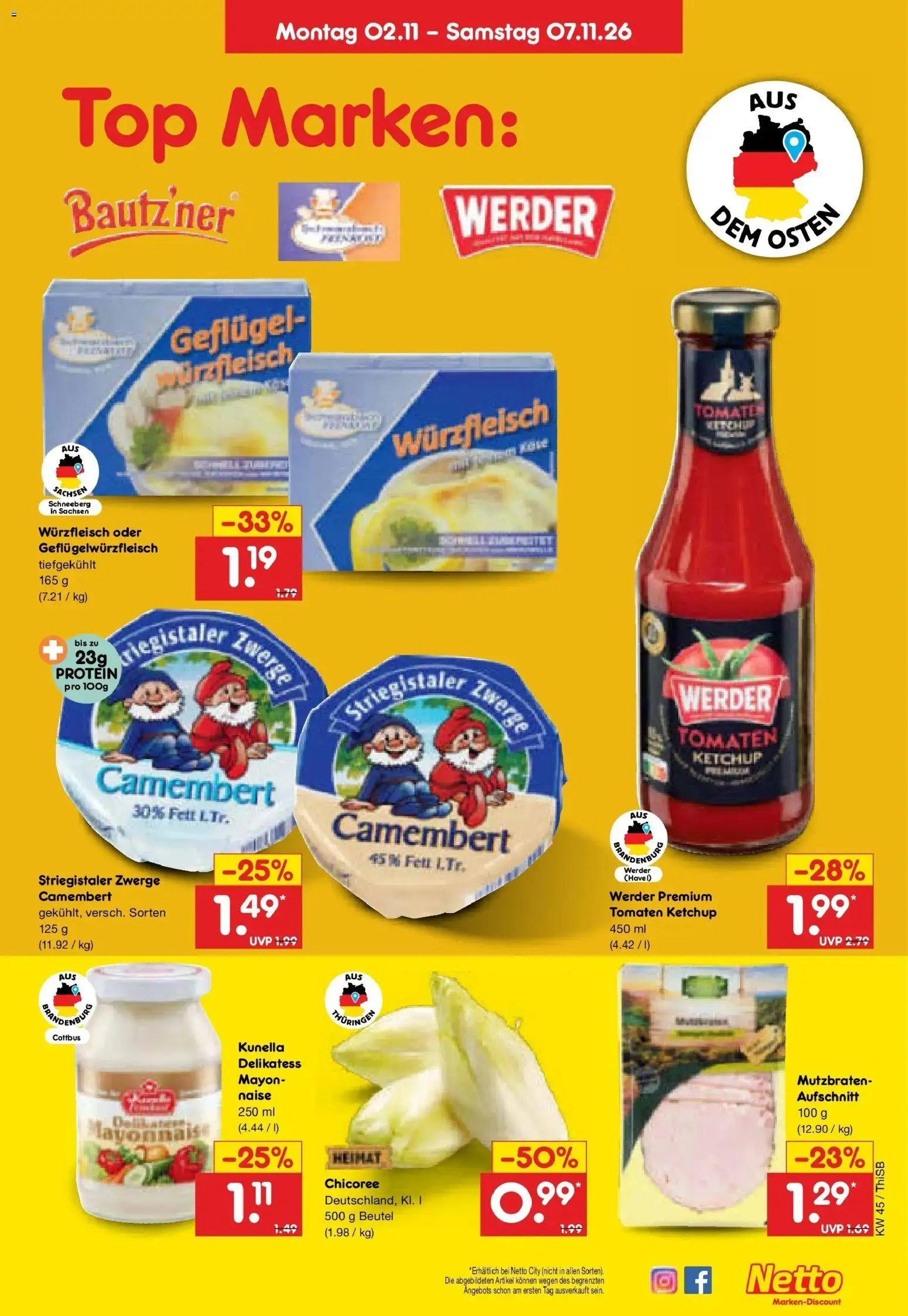 Netto Marken-Discount Prospekt Pirna – gültig ab 02.11.2026 | Seite: 3 | Produkte: Top, Tomaten, Camembert, Ketchup