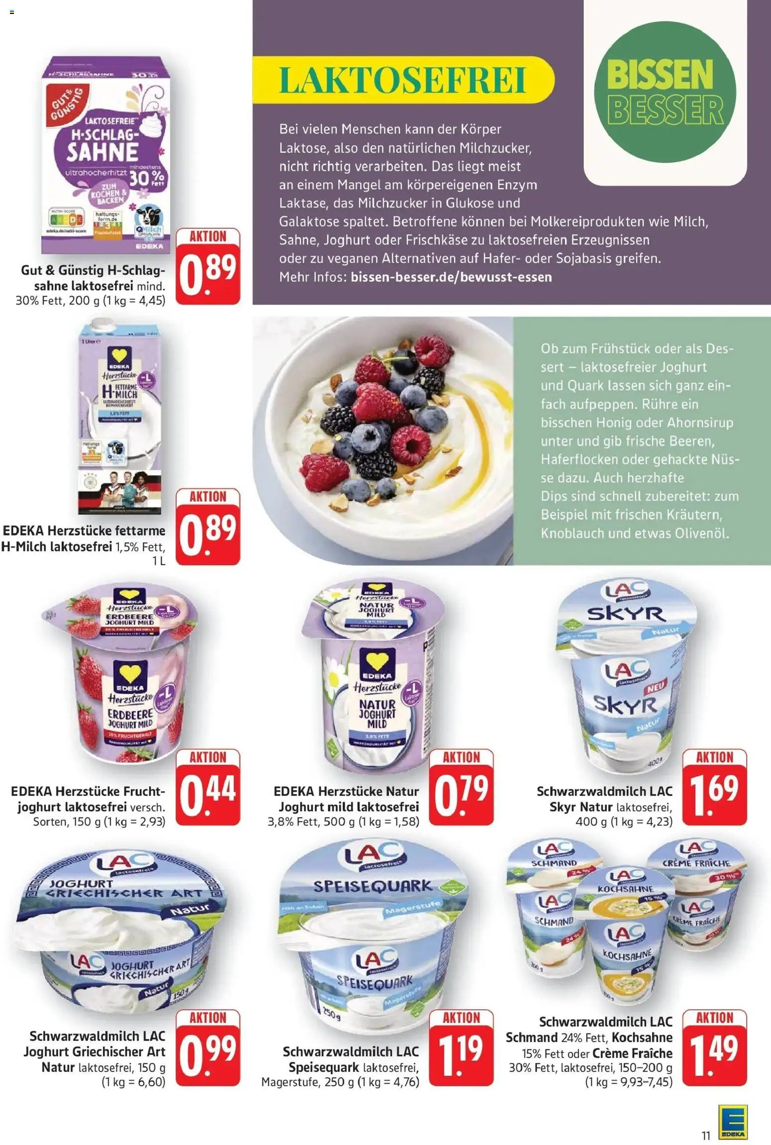 Edeka Prospekt Göppingen (ab 12.10.2026) » Angebote Online | Seite: 11 | Produkte: Joghurt, Creme, Speisequark, Frischkase