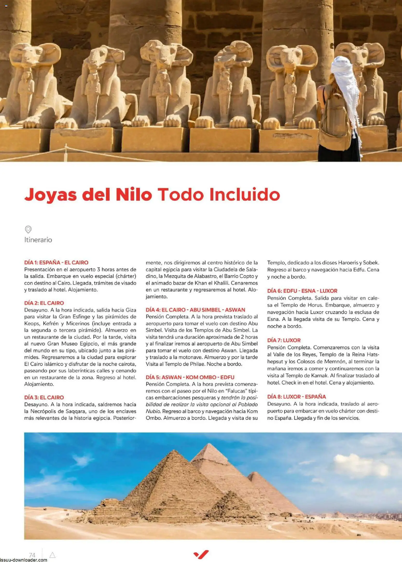 Halcón Viajes Egípto │ válido desde el 06/07/2026 | Página: 74 | Productos: Navegación