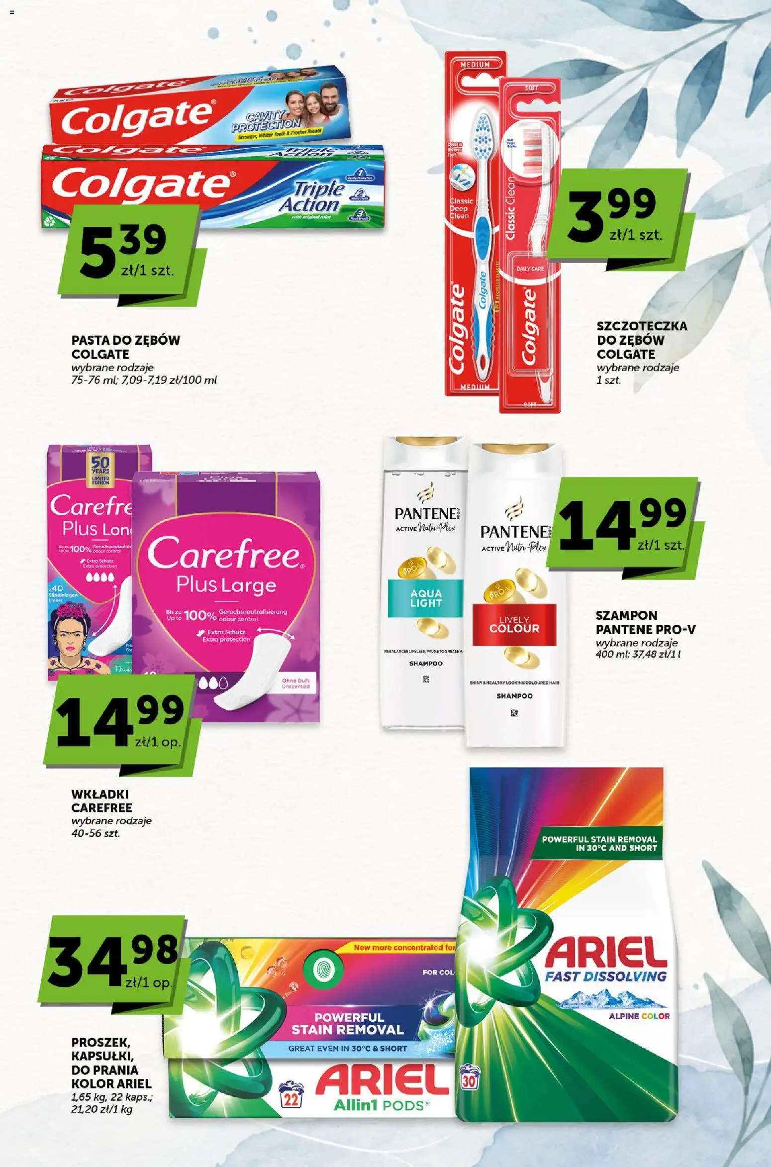 Groszek gazetka - Katalog od 22.10.2026 | Strona: 10 | Produkty: Ariel, Pasta, Szampon, Szczoteczka do zębów