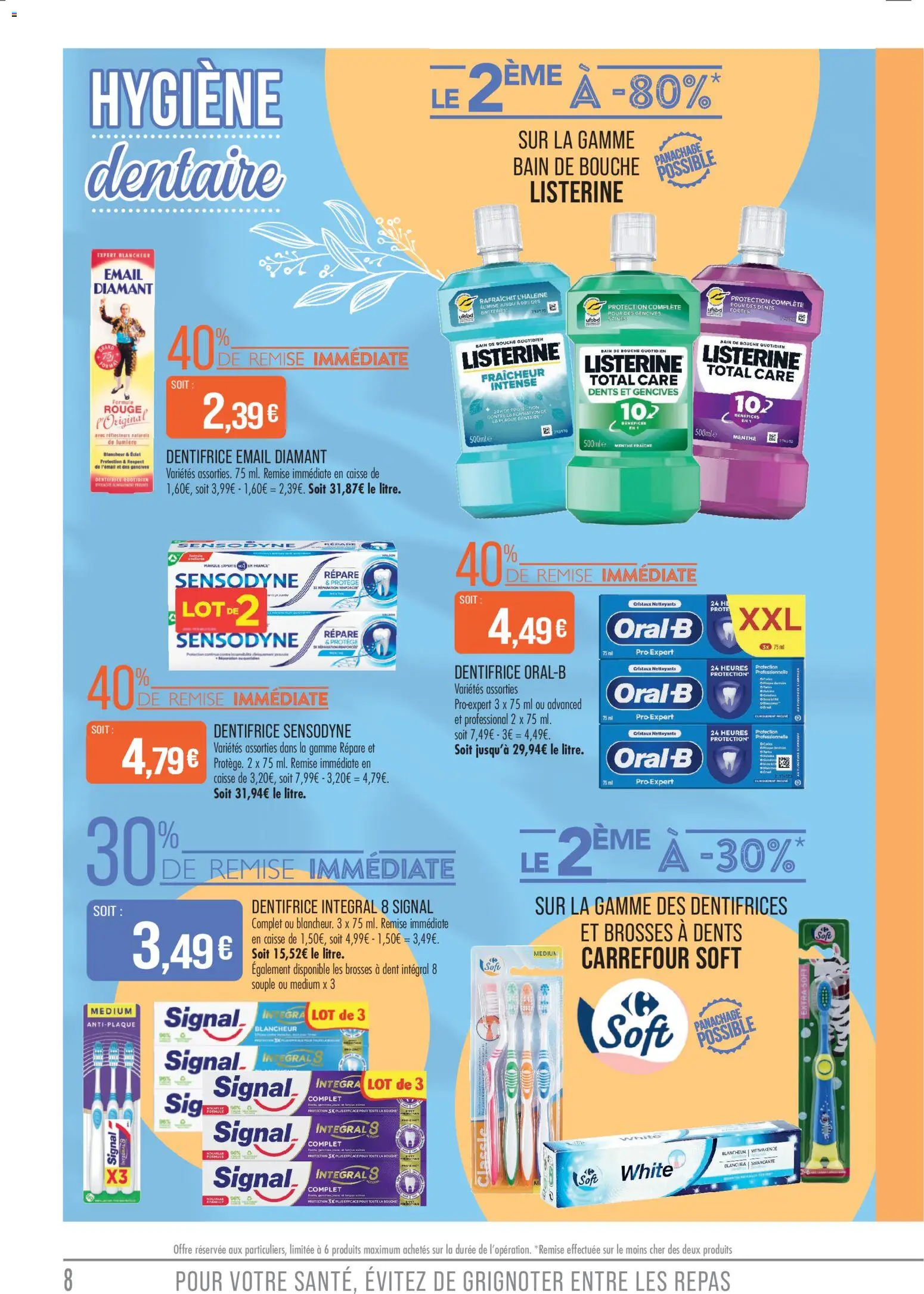 {H1} | Page: 8 | Produits: Menthe, Dentifrice, Bain de bouche