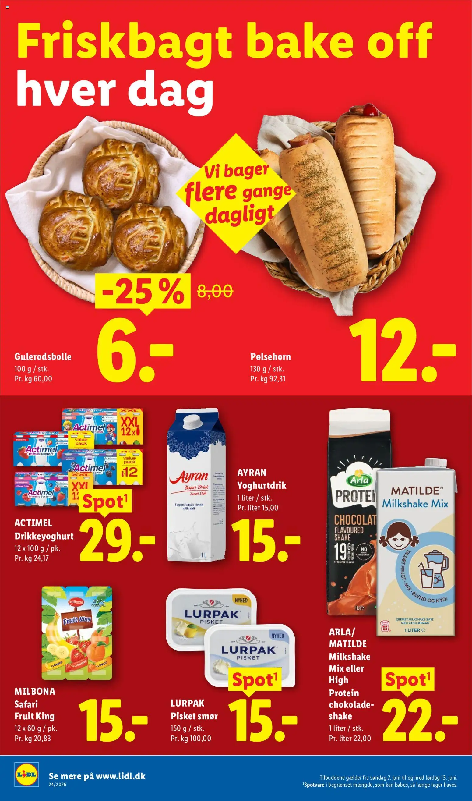 Lidl tilbudsavis – gyldig fra 11/06/2026 | Side: 22 | Produkter: Smør, Pølsehorn, Drikkeyoghurt, Søm