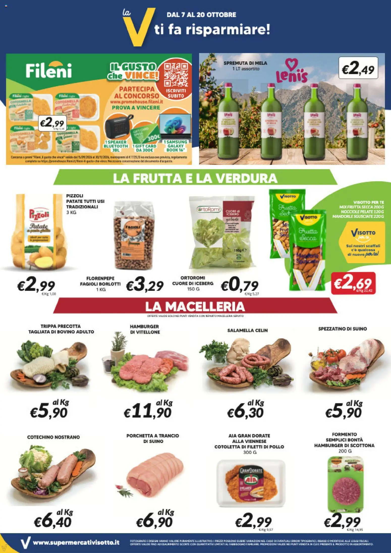 Volantino Visotto del 07/10/2026 | Pagina: 2 | Prodotti: Frutta, Suino, Nocciole, Speaker