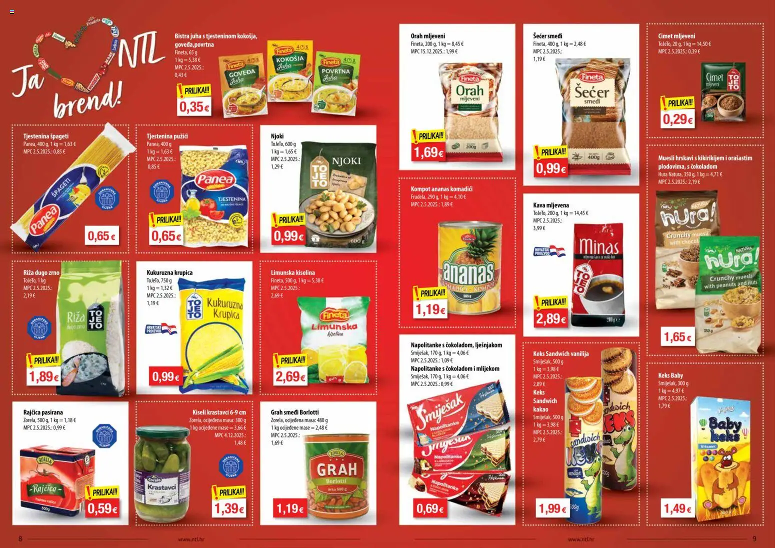 NTL katalog | vrijedi od 12.08.2026 | Stranica: 5 | Proizvodi: Grah, Juha, Kiseli krastavci, Orah