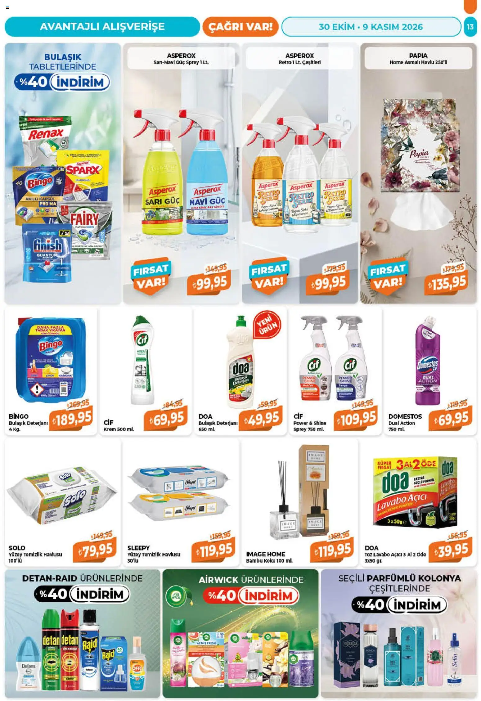 Çağrı Market Katalog - 30 Ekim 2026 tarihinden itibaren geçerlidir | Sayfa: 13