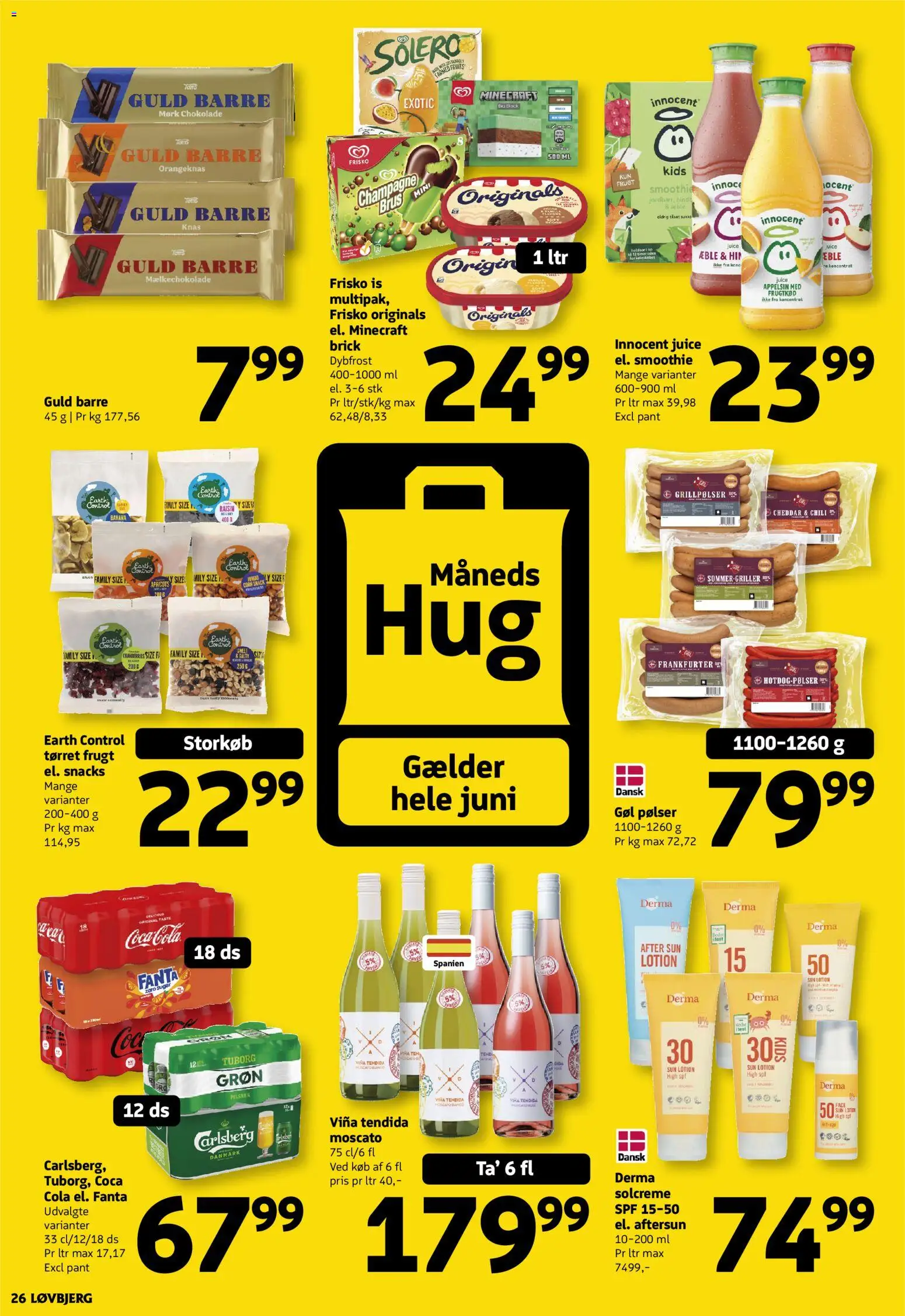 Løvbjerg tilbudsavis – gyldig fra 12.06.2026 | Side: 26 | Produkter: Cheddar, Chokolade, Is, Smoothie