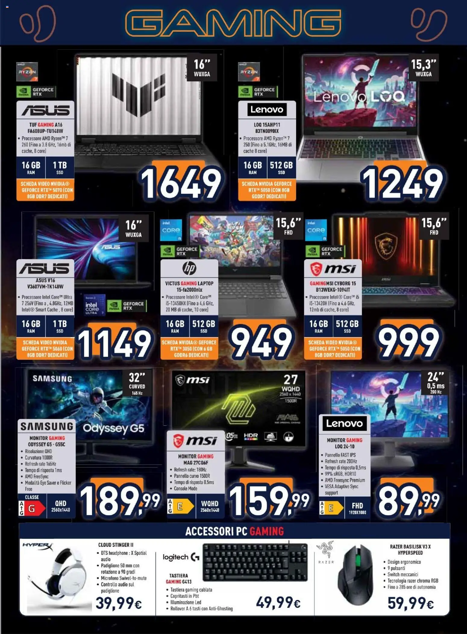 Volantino Unieuro del 02/10/2026 | Pagina: 18 | Prodotti: PC, Video, Audio, Samsung