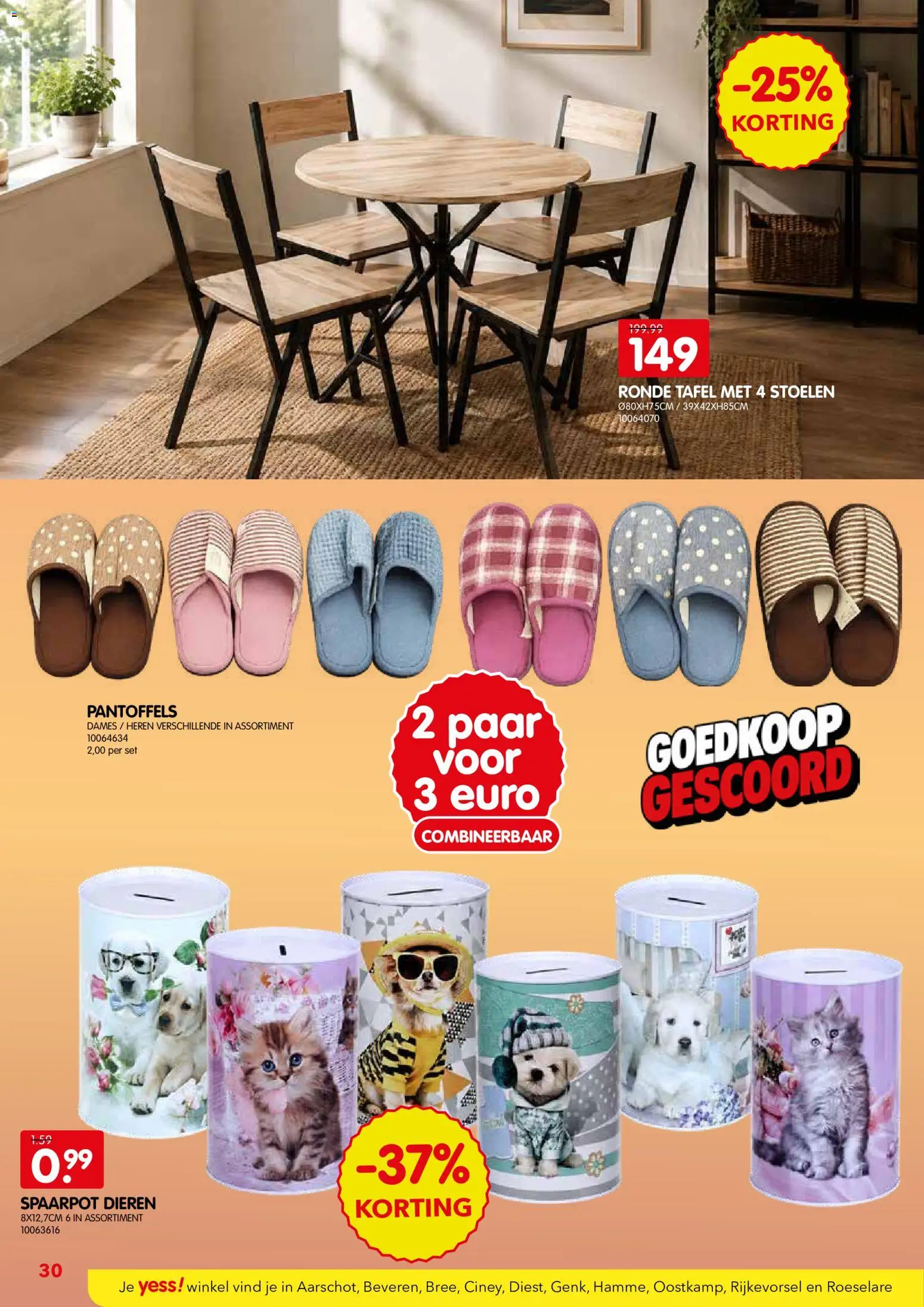 {H1} | Pagina: 30 | Producten: Tafel, Spaarpot