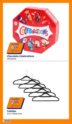Pré-visualização Action folheto válido de 01/07/2026 | Página: 14 | Produtos: Cabides, Chocolate