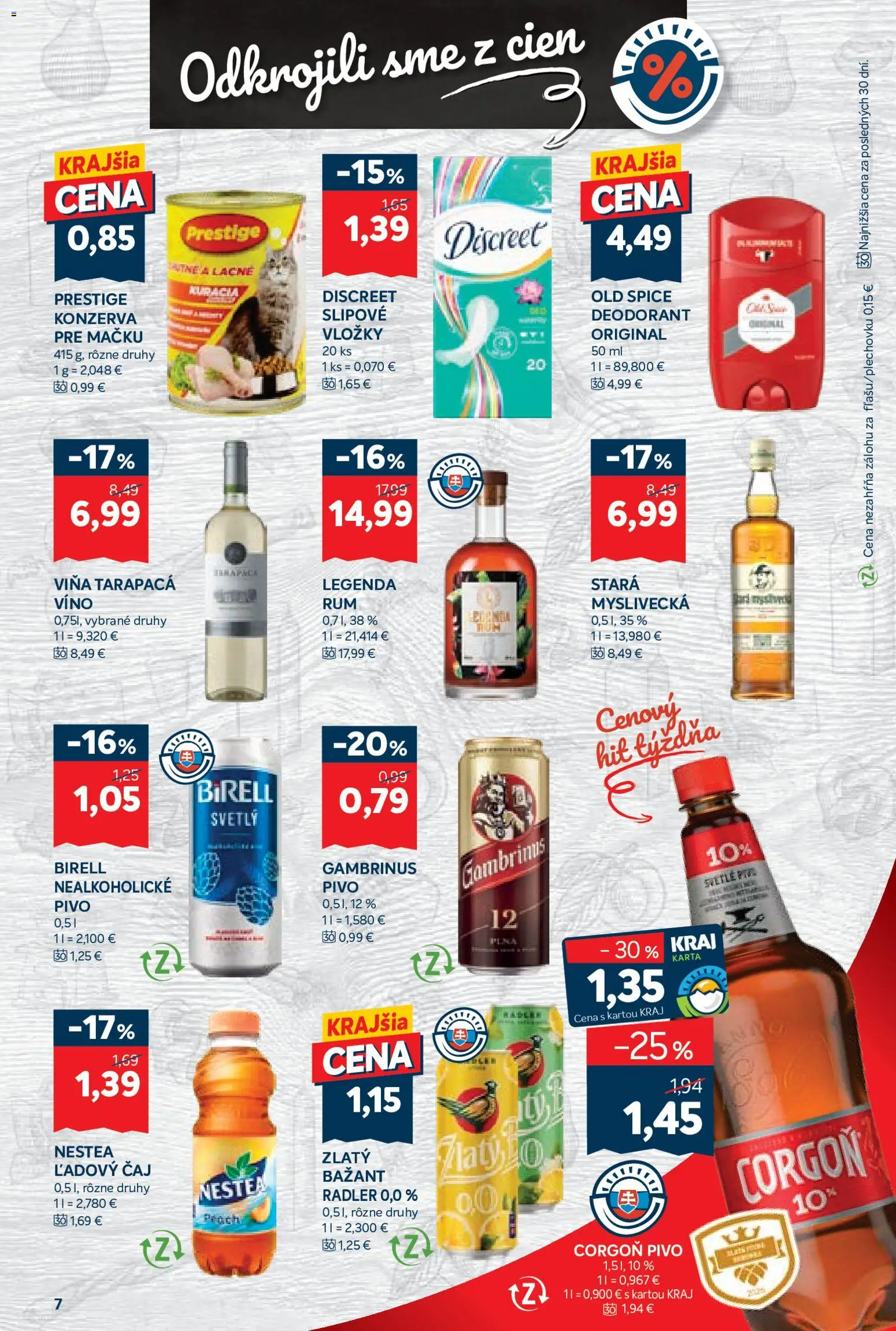 Nové Kraj akcie – leták je platný od 01.10.2026 | Strana: 13 | Produkty: Pivo, Old Spice, Radler, Corgoň