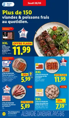 LIDL - Prévisualisation de L'ÉTAL DU VOLAILLER 6 brochettes de filet de poulet, 6 brochettes de filet de poulet, 960 g, Marinées au paprika valide à partir de 28.05.2026 | Page: 6