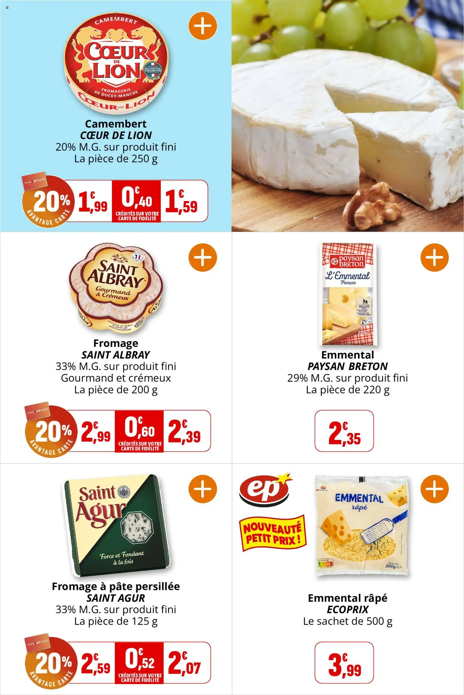 {H1} | Page: 16 | Produits: Râpe, Cœur de Lion, Fromage, Pâte