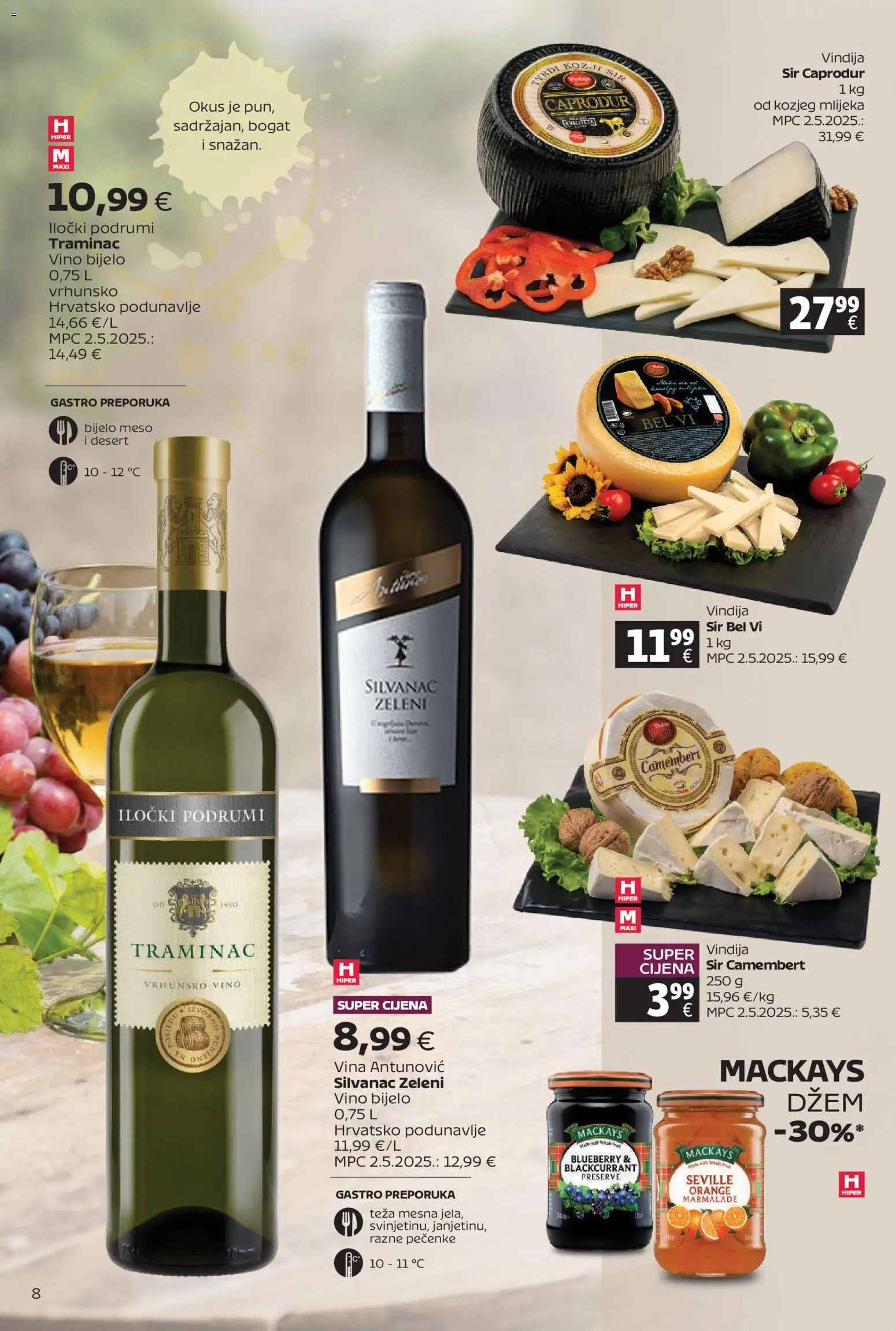Tommy katalog | vrijedi od 20.07.2026 | Stranica: 8 | Proizvodi: Vindija, Sir, Meso, Džem