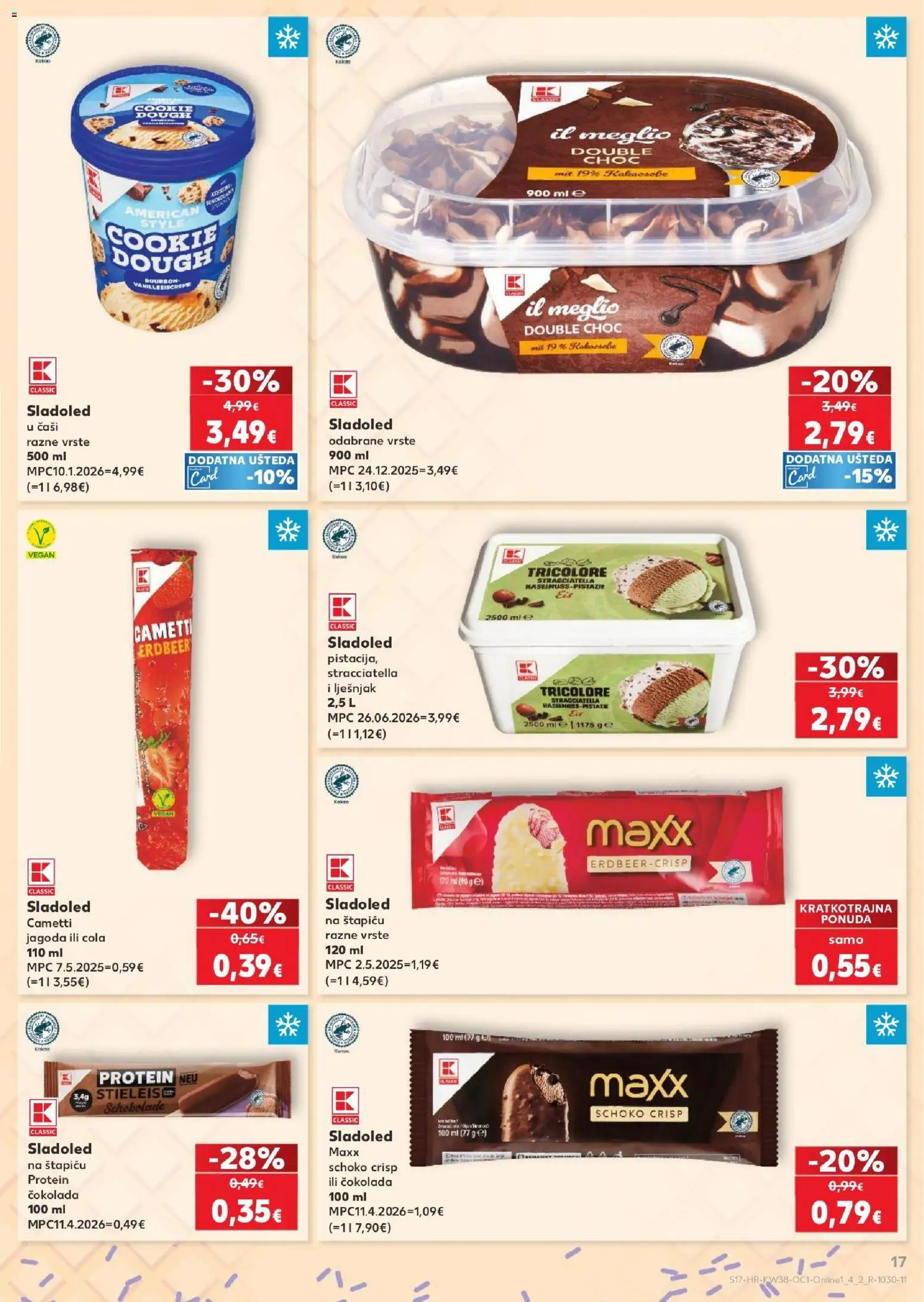 Kaufland HR akciós ujság - amely érvényes a következő dátumtól: 2026.09.16. | Oldal: 17 | Termékek: Protein, Cola, Vegán