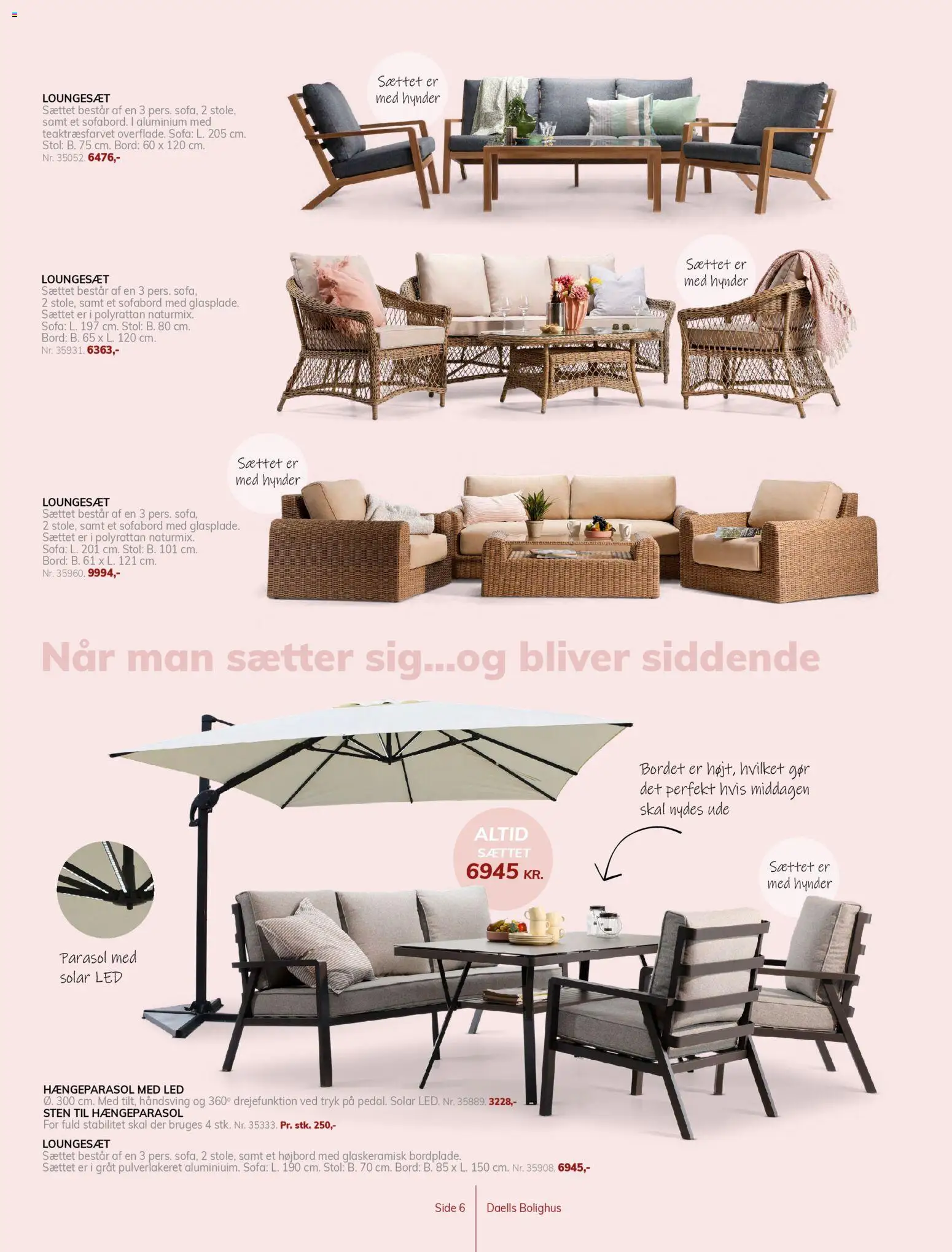 Daells Bolighus tilbudsavis – gyldig fra 25.03.2026 | Side: 6 | Produkter: Sofabord, Bord, Stol, Loungesæt
