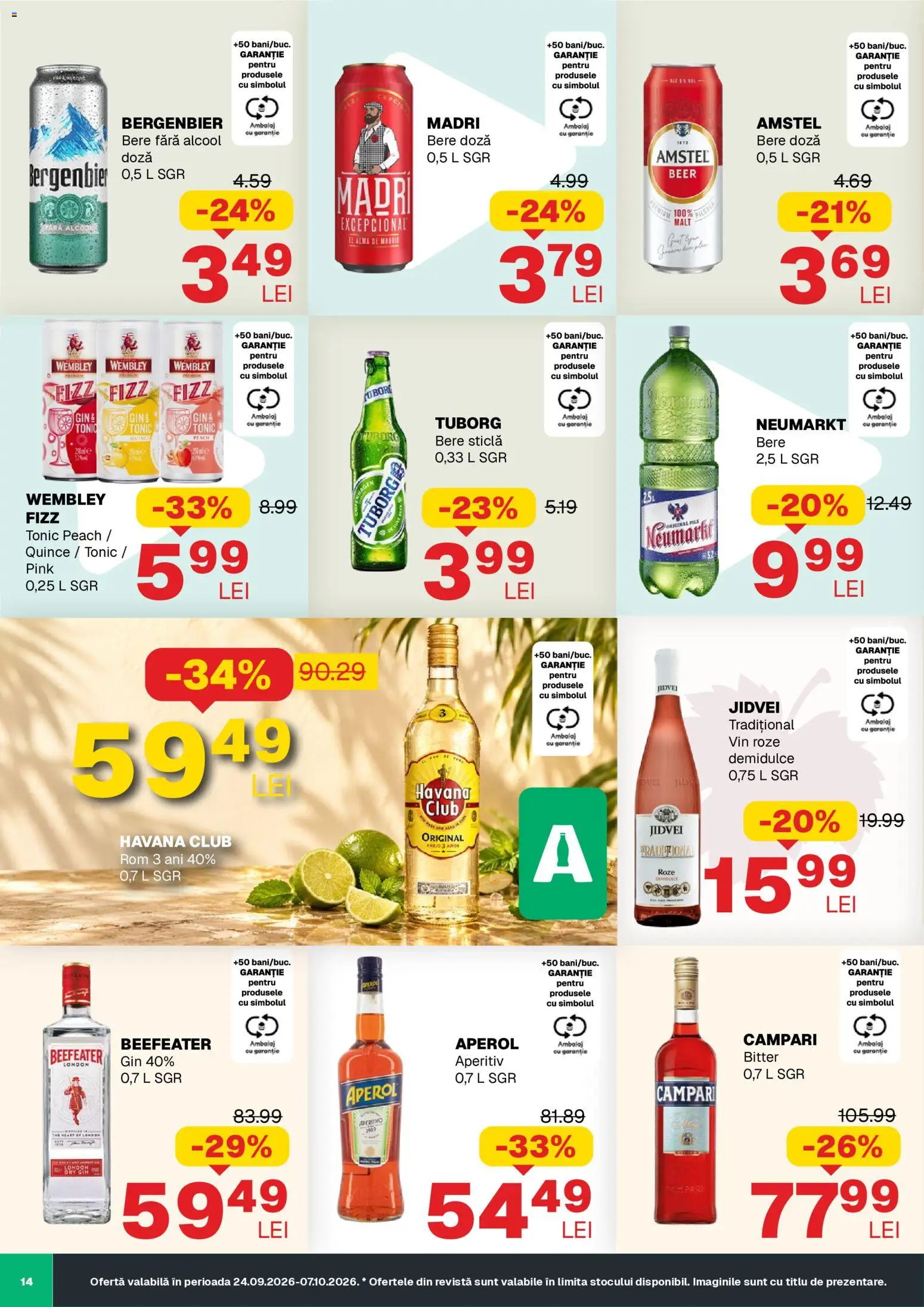 Noul catalog Annabella – valabil de la 24.09.2026 | Pagină: 14 | Produse: Bere fara alcool, Bergenbier, Gin, Aperol