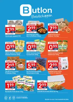 Butlon folder - Voorbeeld van een folder van Butlon, geldig van 24-07-2026 | Pagina: 1 | Producten: Komkommer, Sandwich, Rundvlees, Groenten