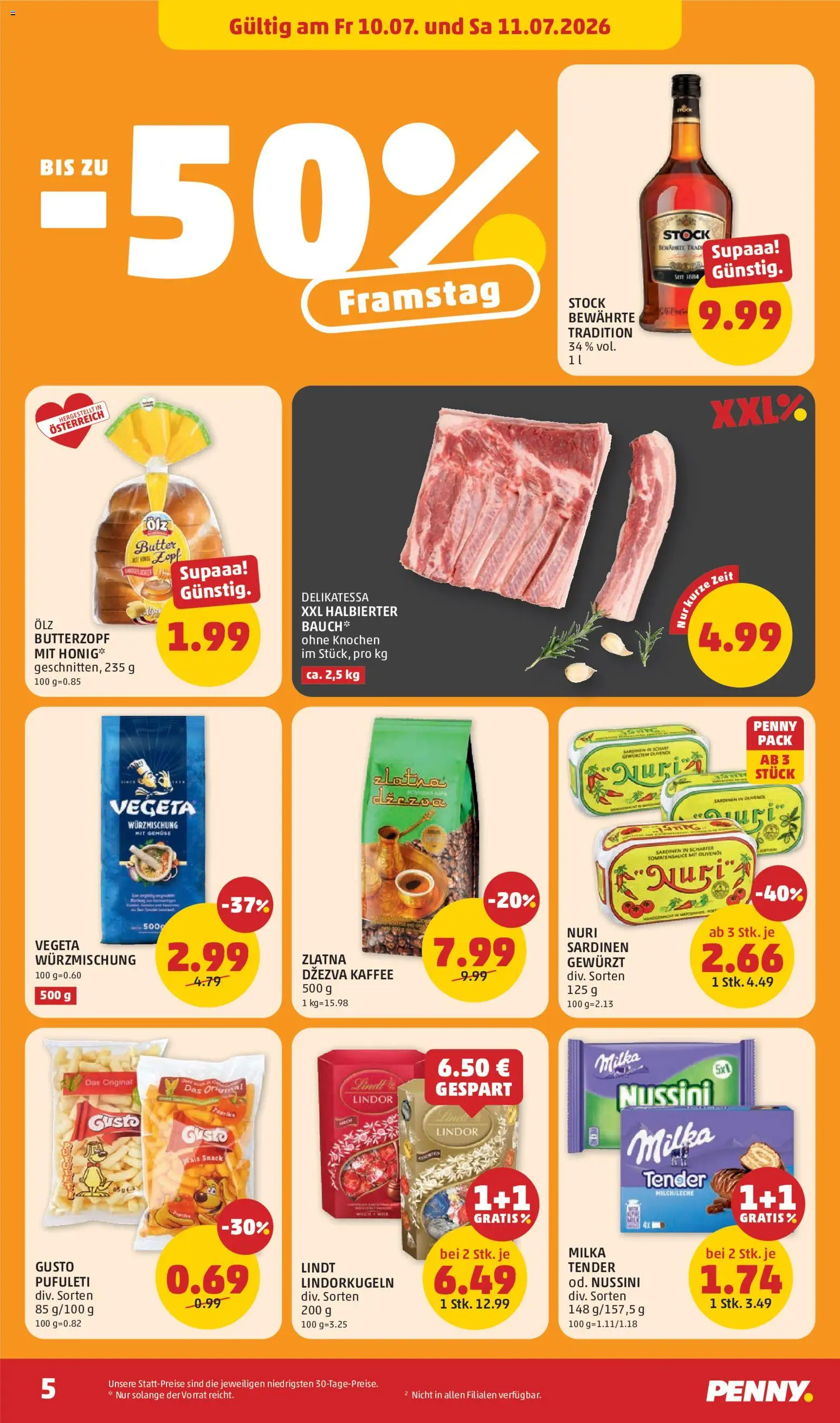 Penny Markt Flugblatt gültig ab 09.07.2026 | Seite: 5 | Produkte: Butter, Kaffee