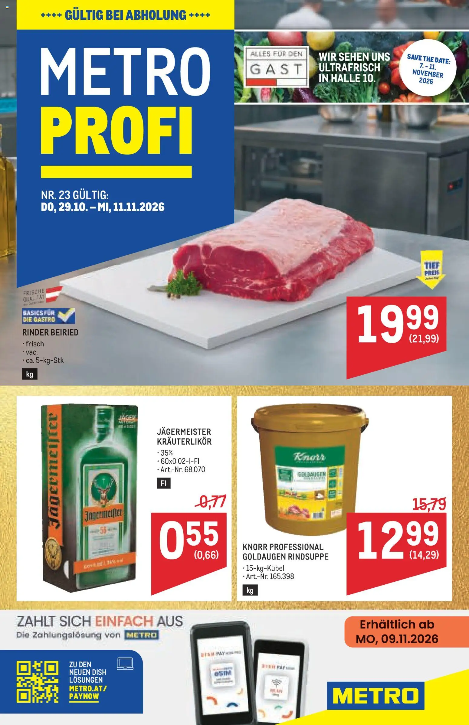 Metro angebote Profi 23 gültig ab 29.10.2026 | Seite: 1 | Produkte: Kräuterlikör