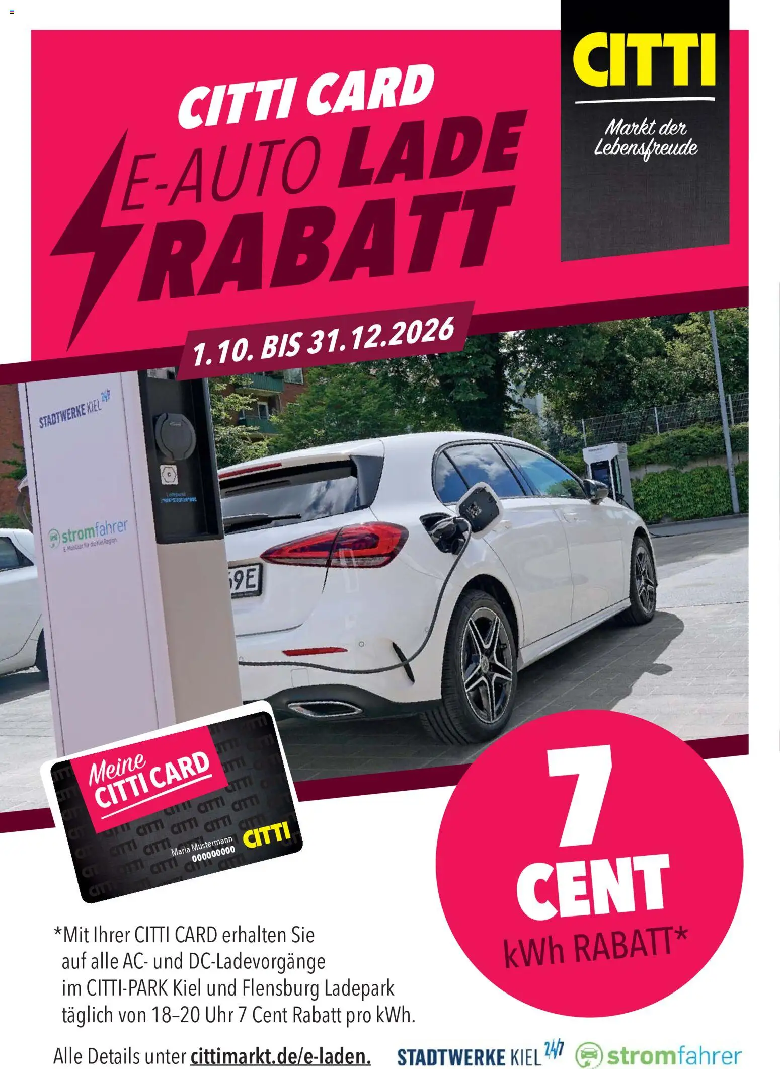 CITTI Markt E-Auto lade Rabatt – gültig ab 01.10.2026 | Seite: 1
