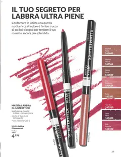 Anteprima del volantino Avon catalogo - campagna 8/2026 valido a partire dal 01/08/2026 | Pagina: 29 | Prodotti: Rossetto, Trucco
