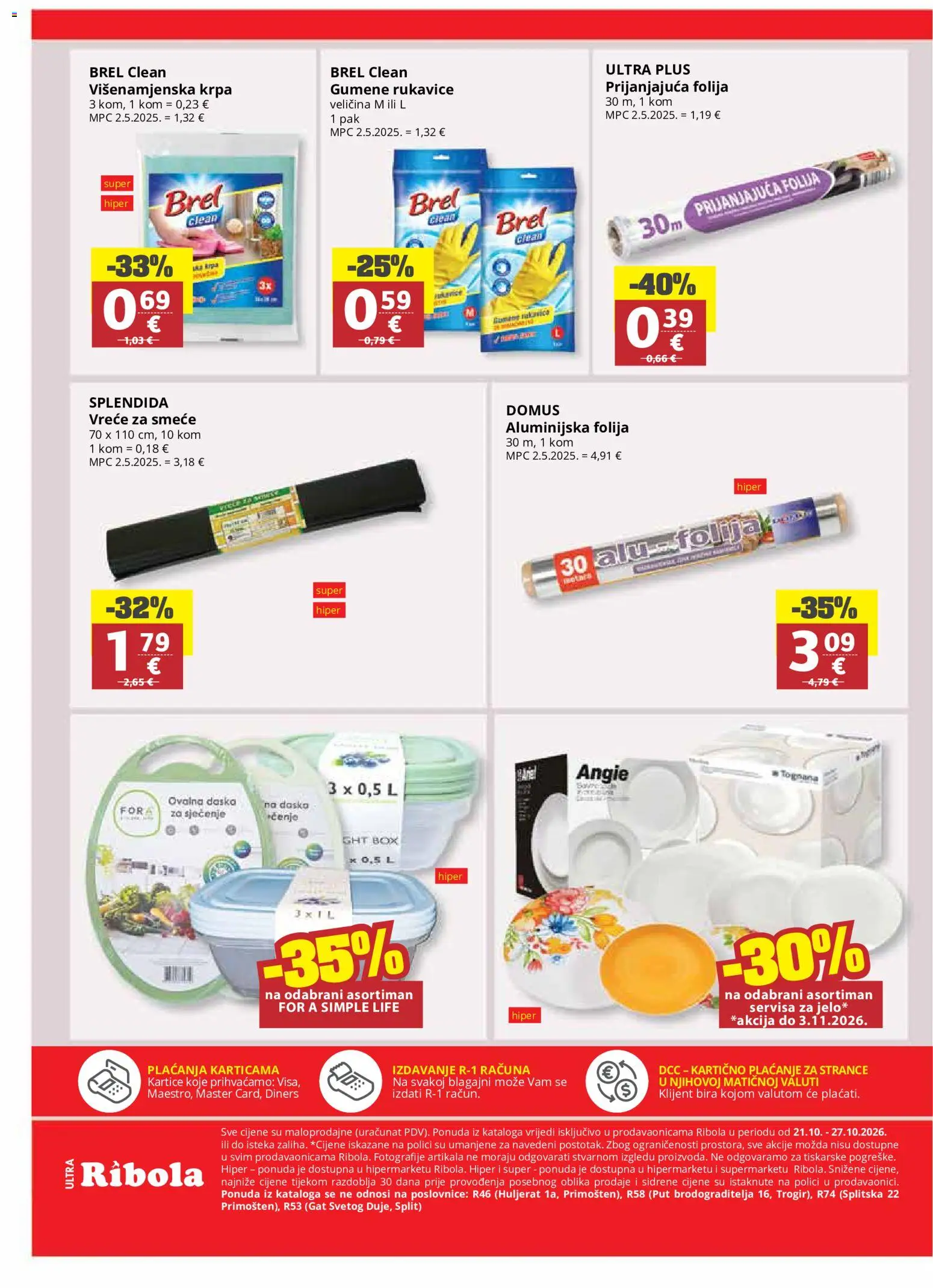 Ribola katalog | vrijedi od 21.10.2026 | Stranica: 24 | Proizvodi: Folija, Tognana, Krpa, Rukavice