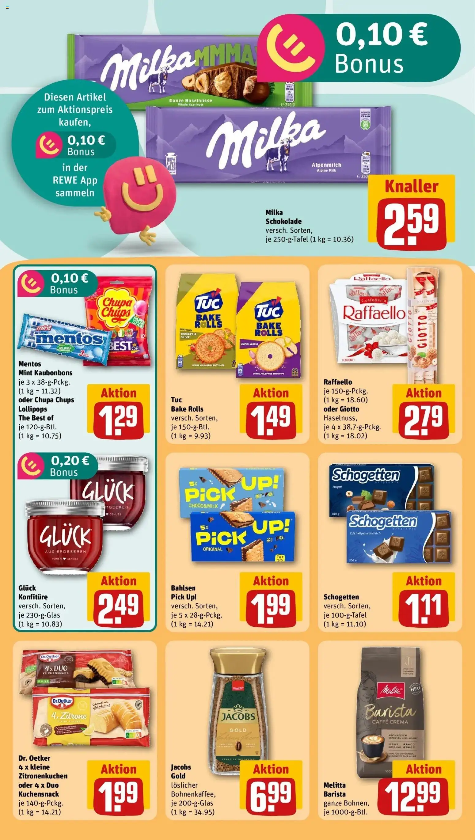REWE Prospekt ab 24.08.2026 zum Blättern » Angebote | Seite: 21 | Produkte: Raffaello, Melitta, Milka schokolade, Milka