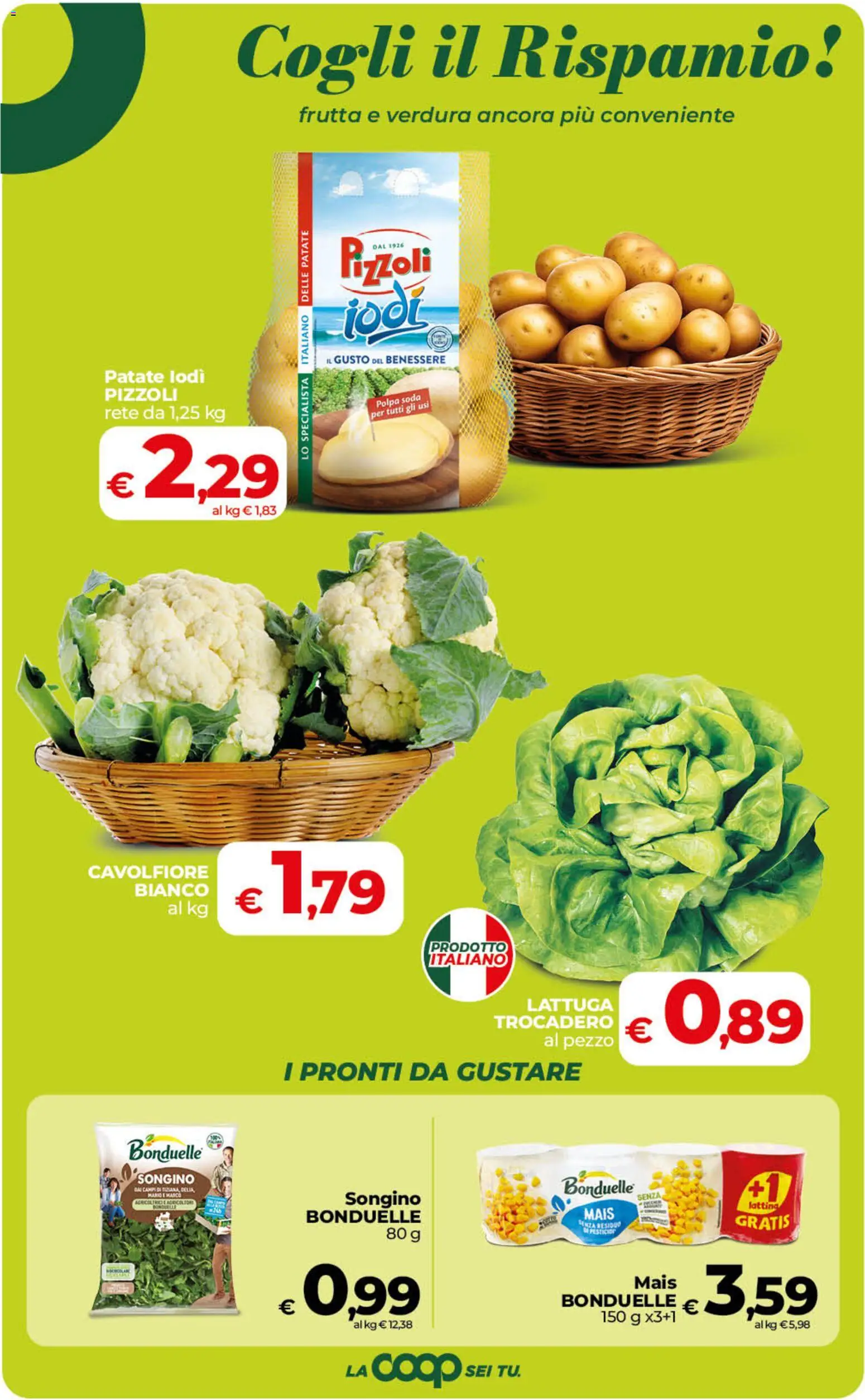 Volantino COOP del 22/09/2026 | Pagina: 17 | Prodotti: Patate, Frutta, Mais, Lattuga