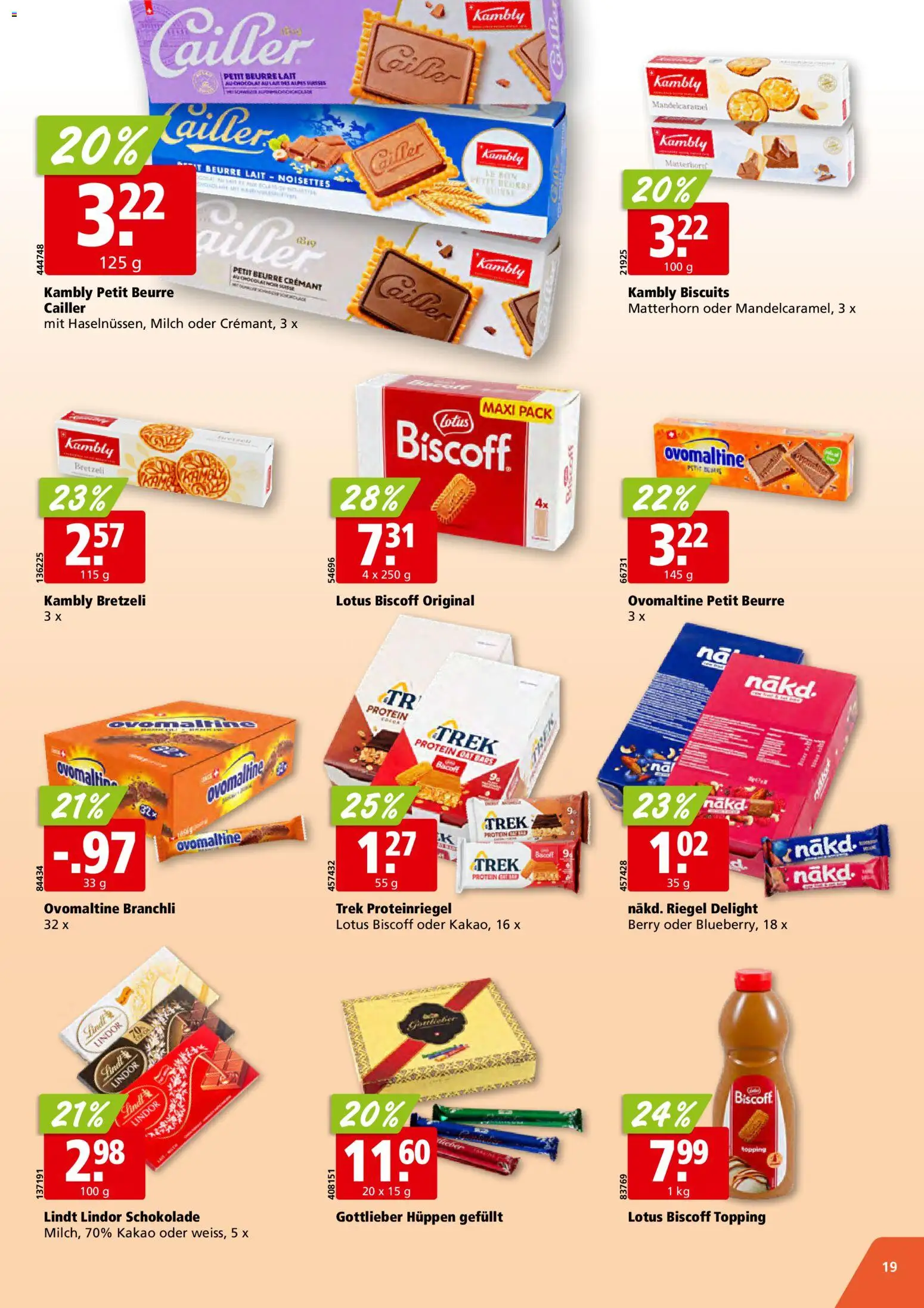 Aligro aktionen Schlieren, Gossau SG, Frauenfeld, Rapperswil-Jona, Sargans, Bern – gültig ab 05.10.2026 | Seite: 19 | Produkte: Milch, Schokolade, Lindor