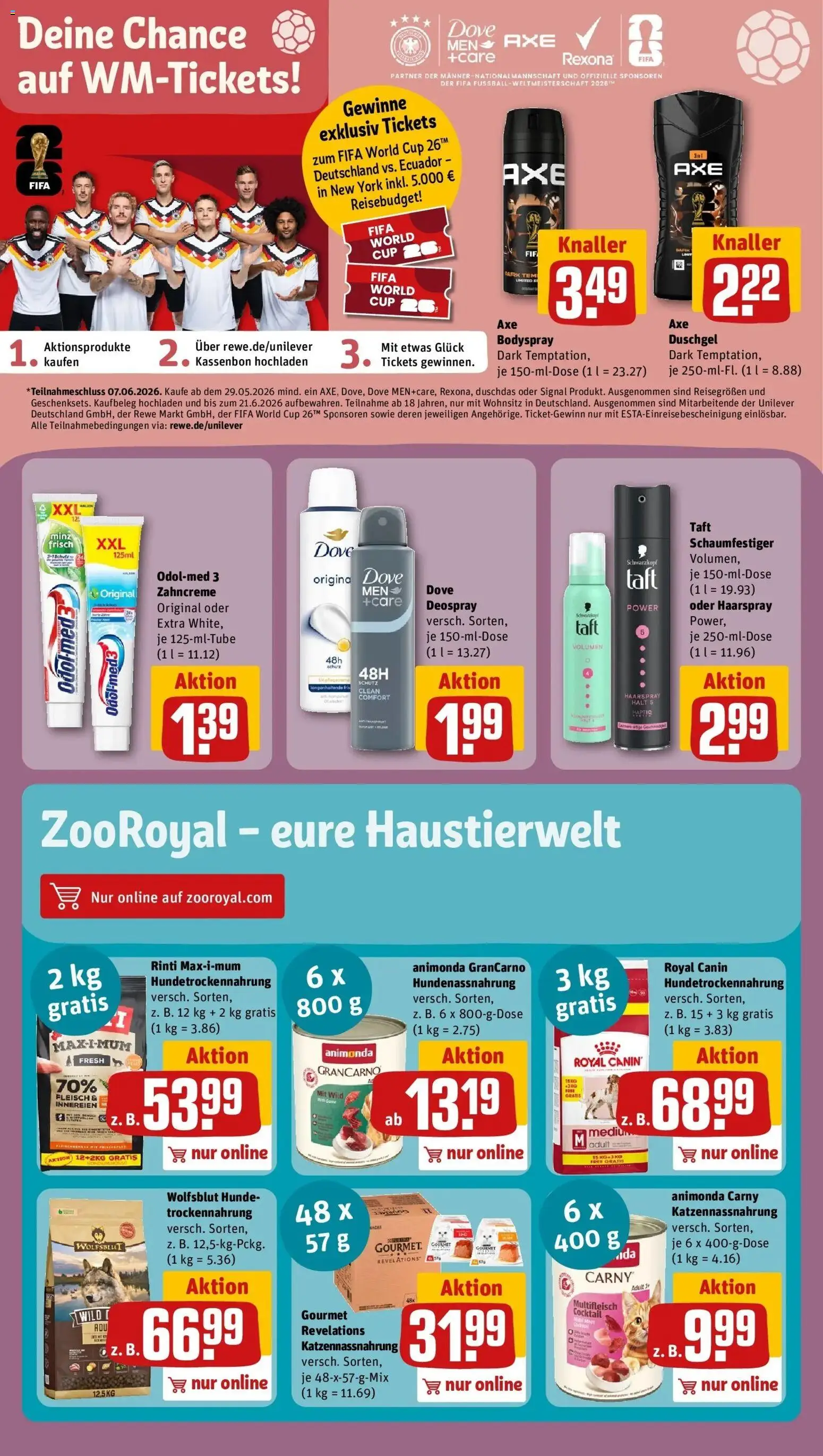 Rewe Prospekt Berlin / Prenzlauer Berg – gültig ab 01.06.2026 | Seite: 16 | Produkte: Duschgel, Shower Gel, Deospray, Fleisch
