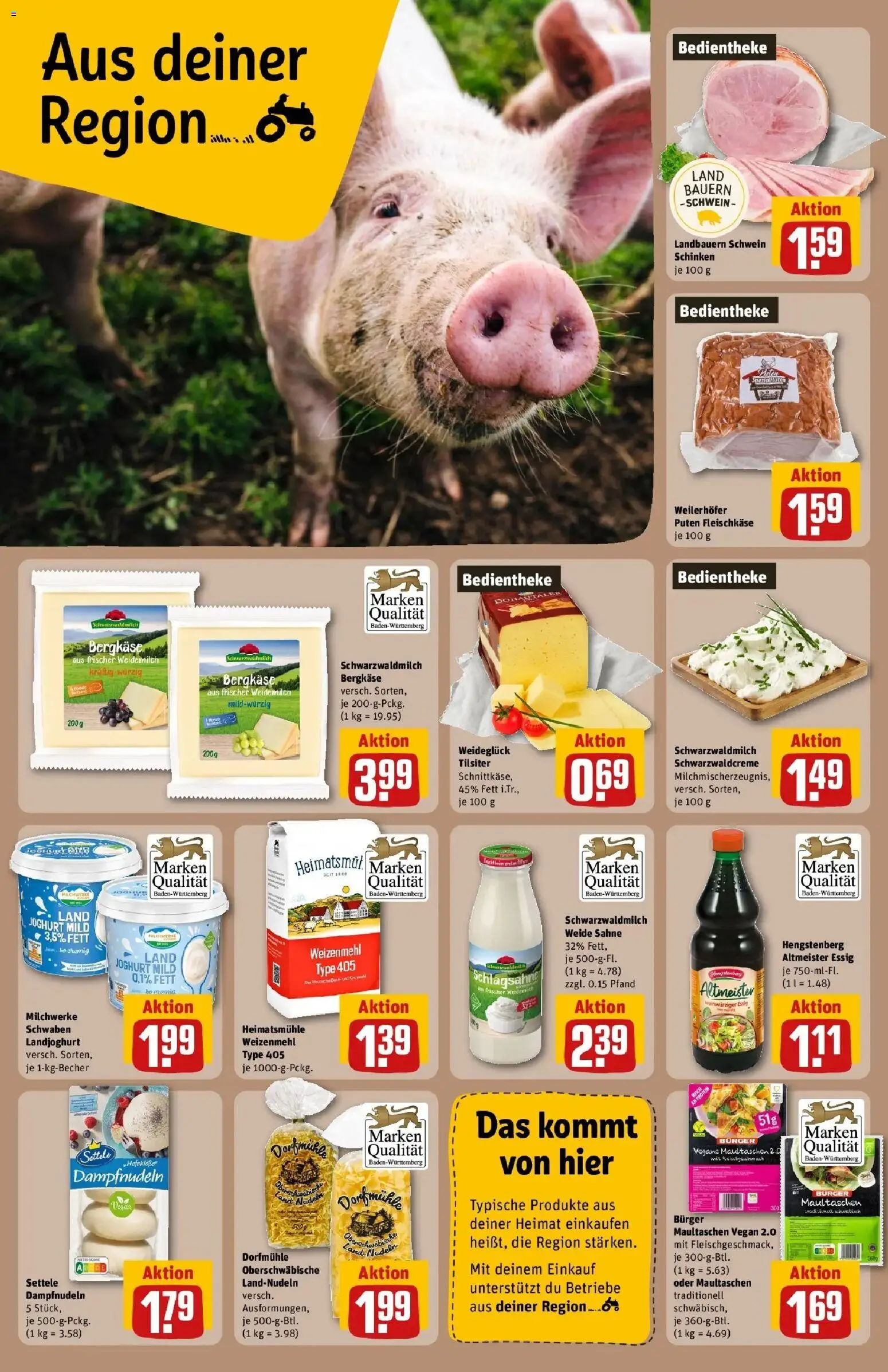 REWE Prospekt ab 26.10.2026 zum Blättern » Angebote | Seite: 24 | Produkte: Schlagsahne, Joghurt, Spezialitäten, Burger