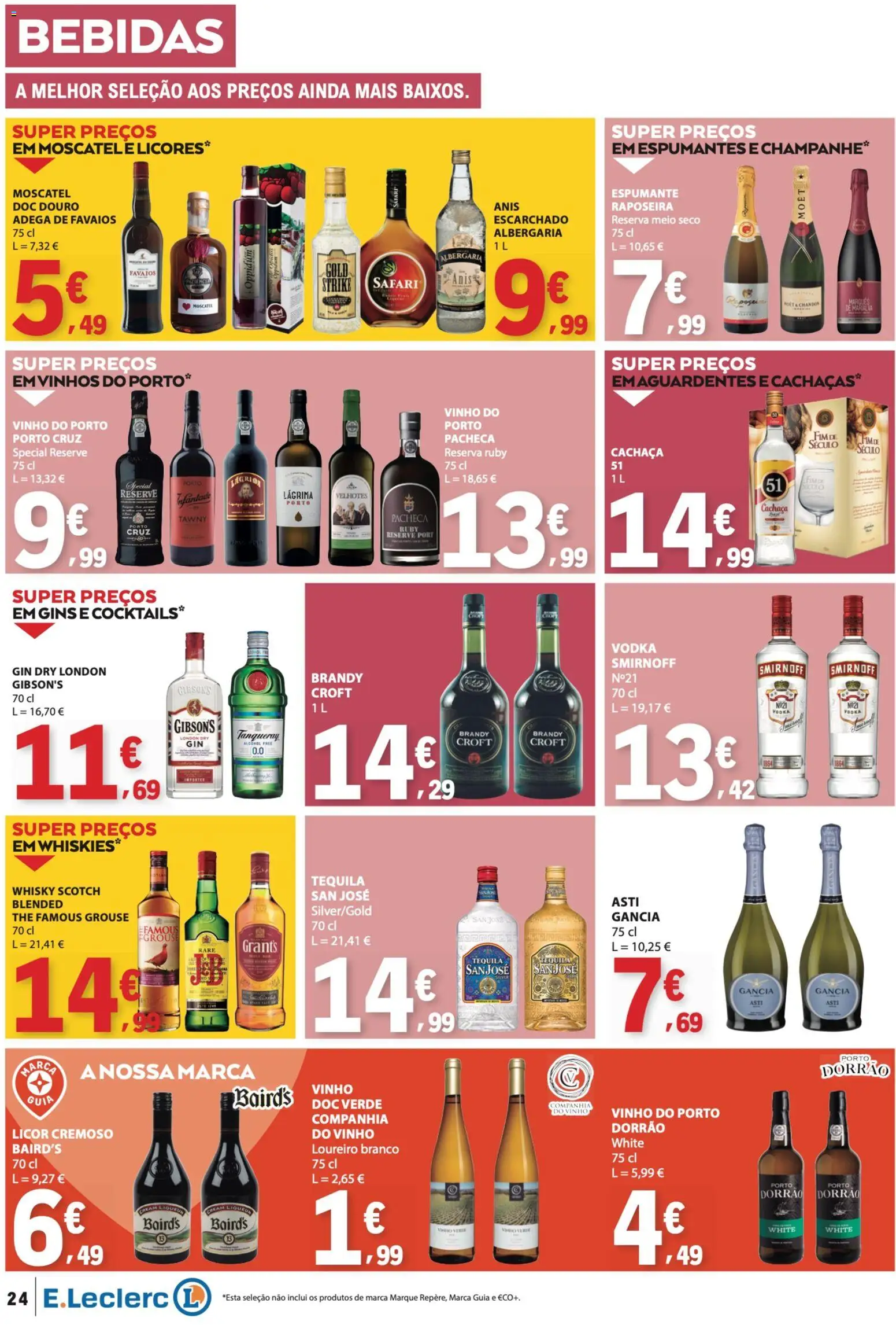 E.Leclerc folheto │ válido de 30.04.2026 | Página: 24 | Produtos: Espumante, Licor, Gin, Vodka