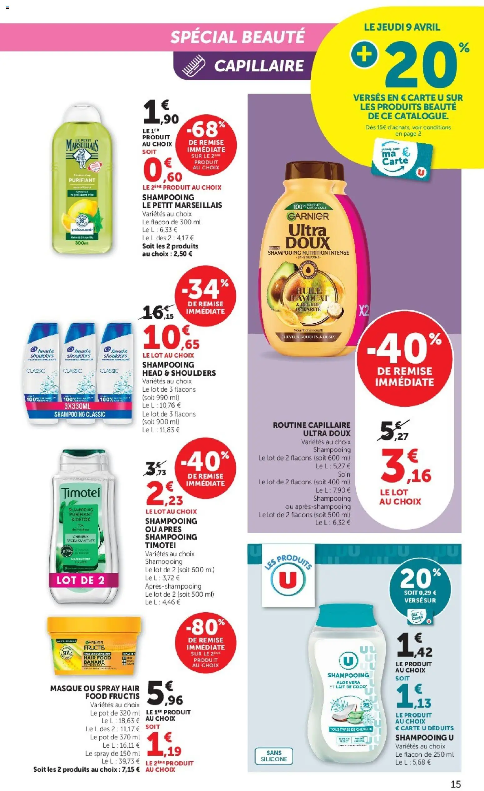 {H1} | Page: 15 | Produits: Produits beauté, Shampooing, Masque, Banane