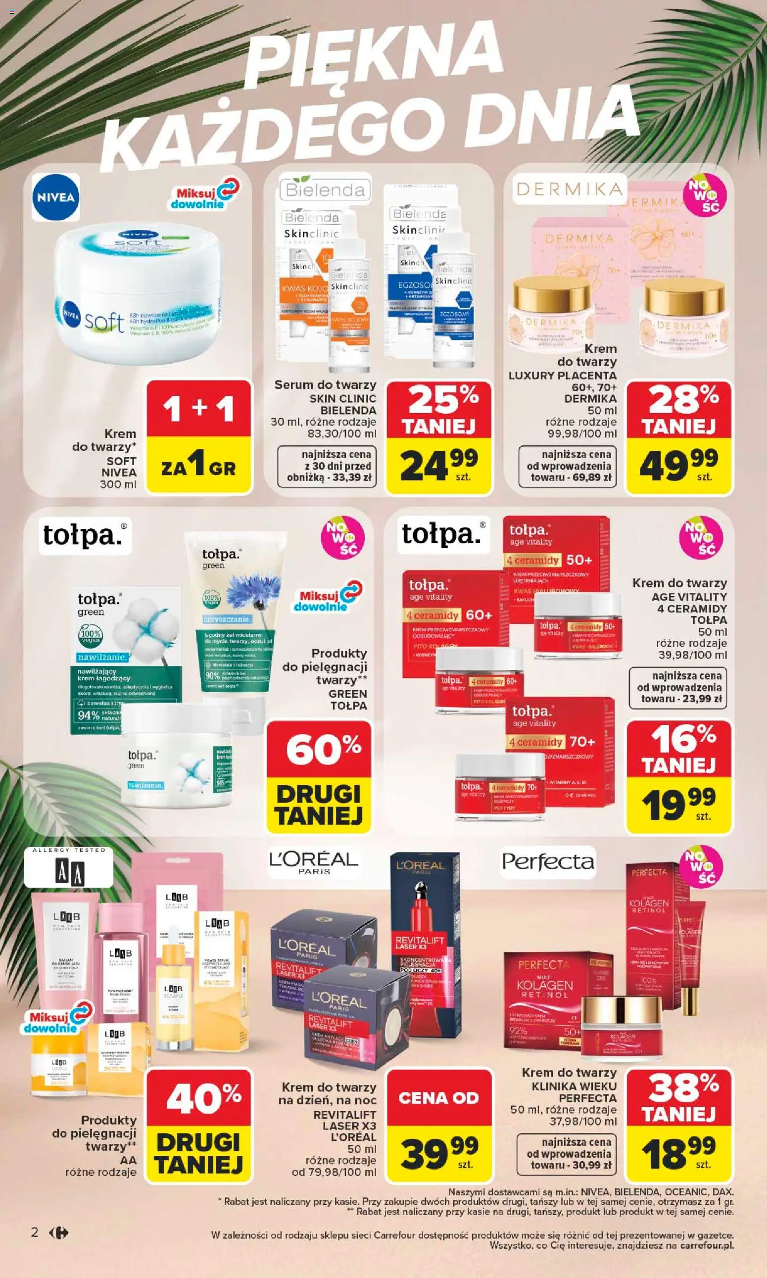 Carrefour gazetka - Latem jest pięknie od 06.07.2026 | Strona: 2 | Produkty: Tort, Krem, Krem do twarzy, Serum do twarzy