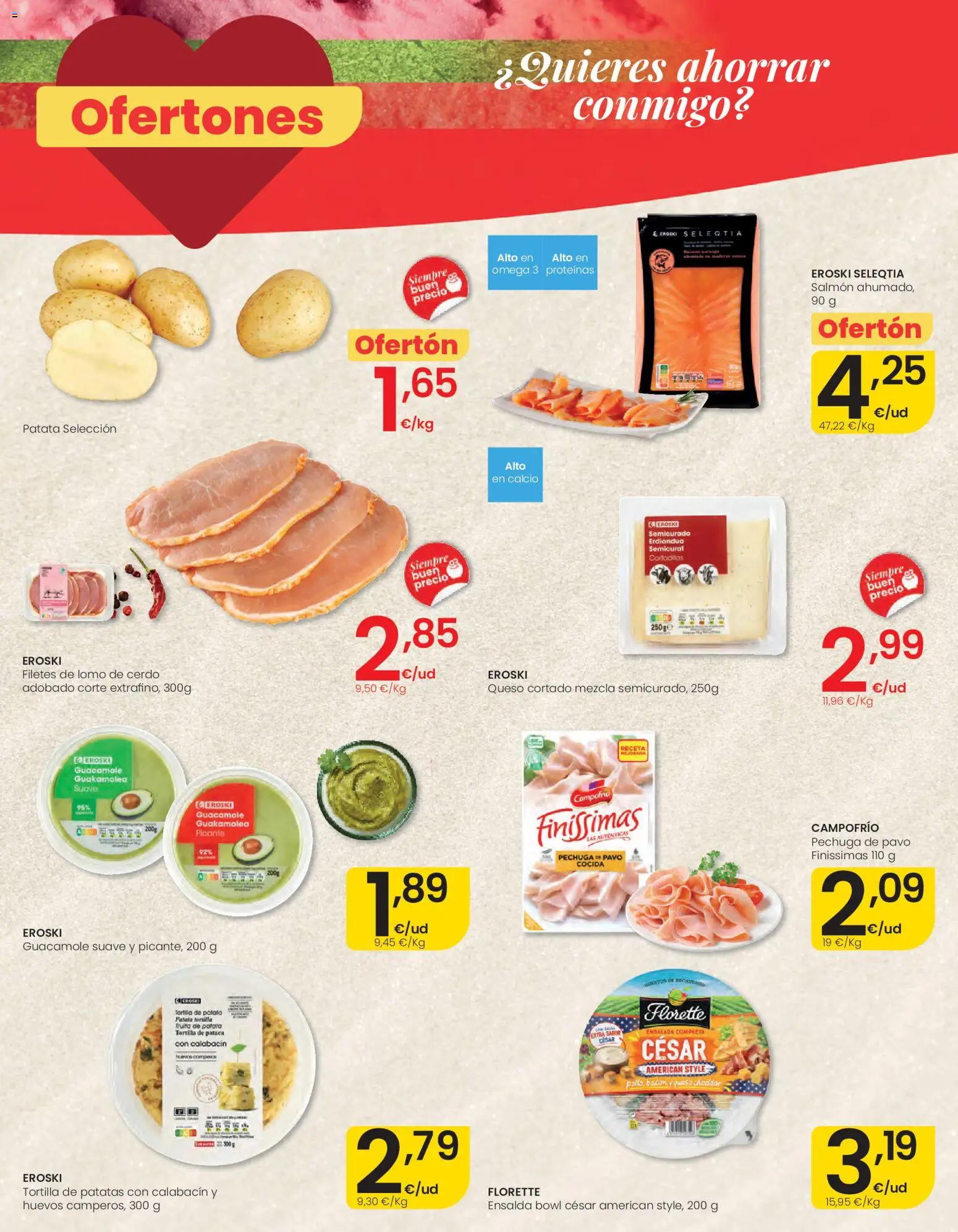 Eroski Ofertones de verano │ válido desde el 28.05.2026 | Página: 2 | Productos: Δοχείο φοντί, Calabacín, Huevos, Cerdo