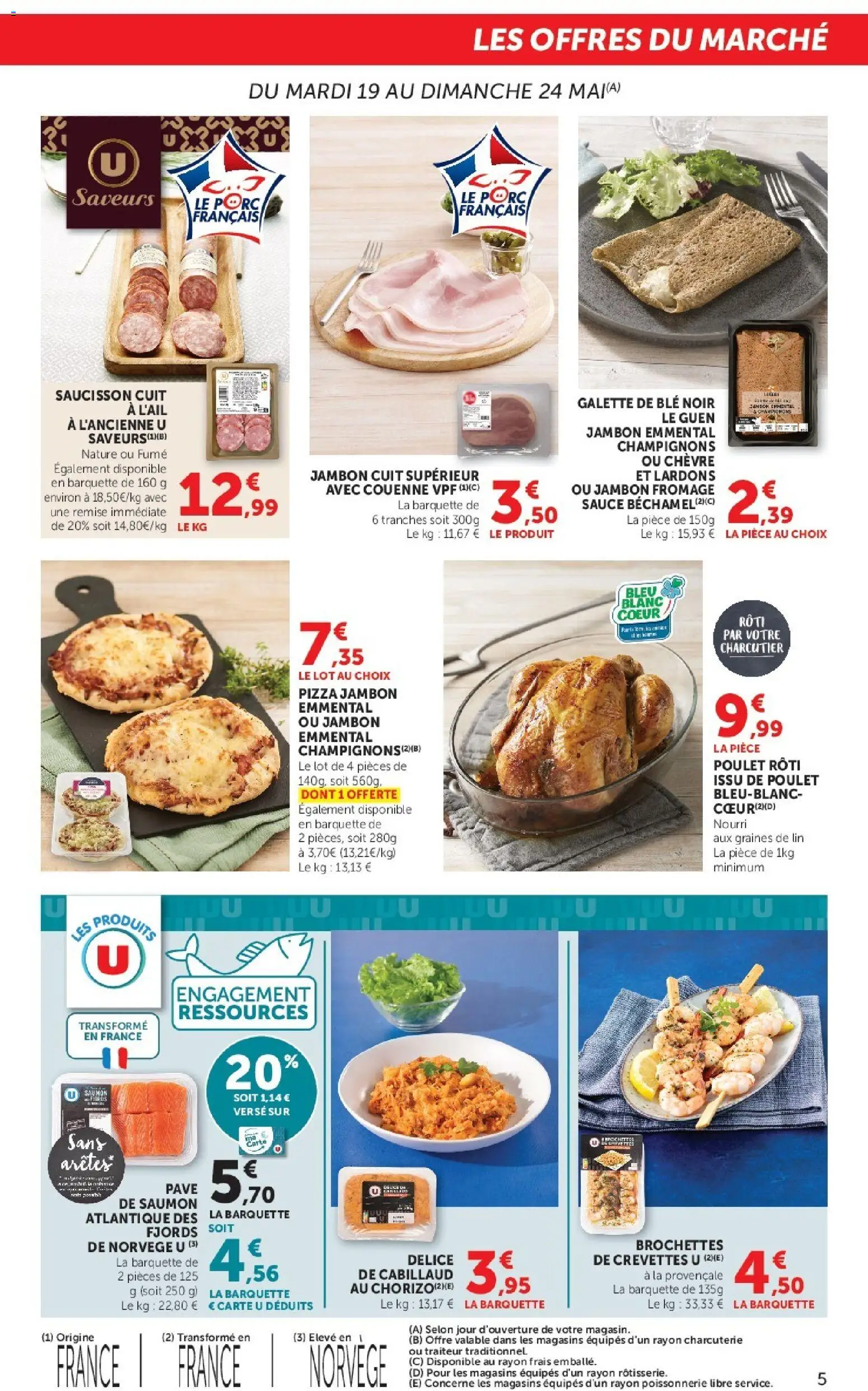 {H1} | Page: 5 | Produits: Pavé de saumon, Poissonnerie, Emmental, Saumon