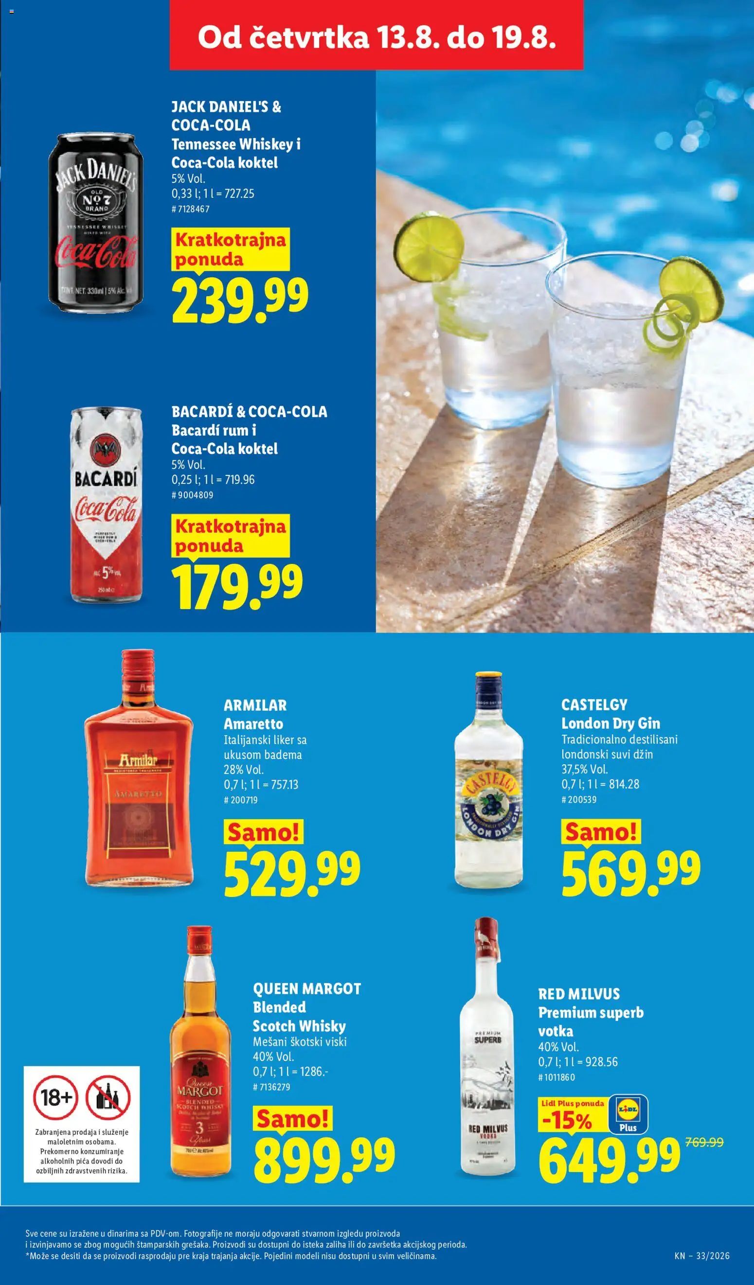 Lidl katalog - važi od 13.08.2026 | Strana: 37 | Proizvode: Džin, Vodka, Dry gin, Gin