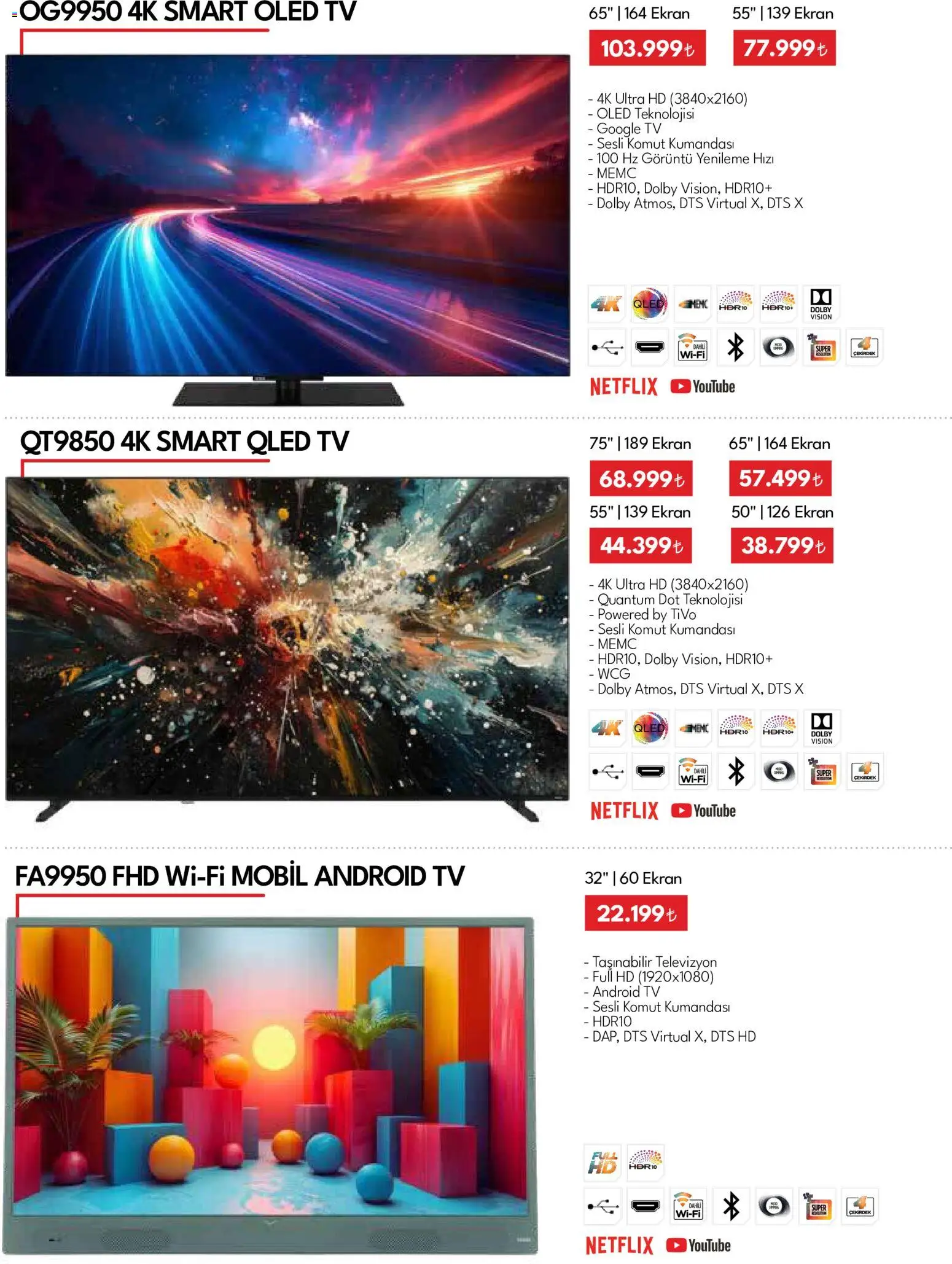 Vestel - Tüketici Elektroniği - 01 Ekim 2026 tarihinden itibaren geçerlidir | Sayfa: 17 | Ürünler: TV, Televizyon